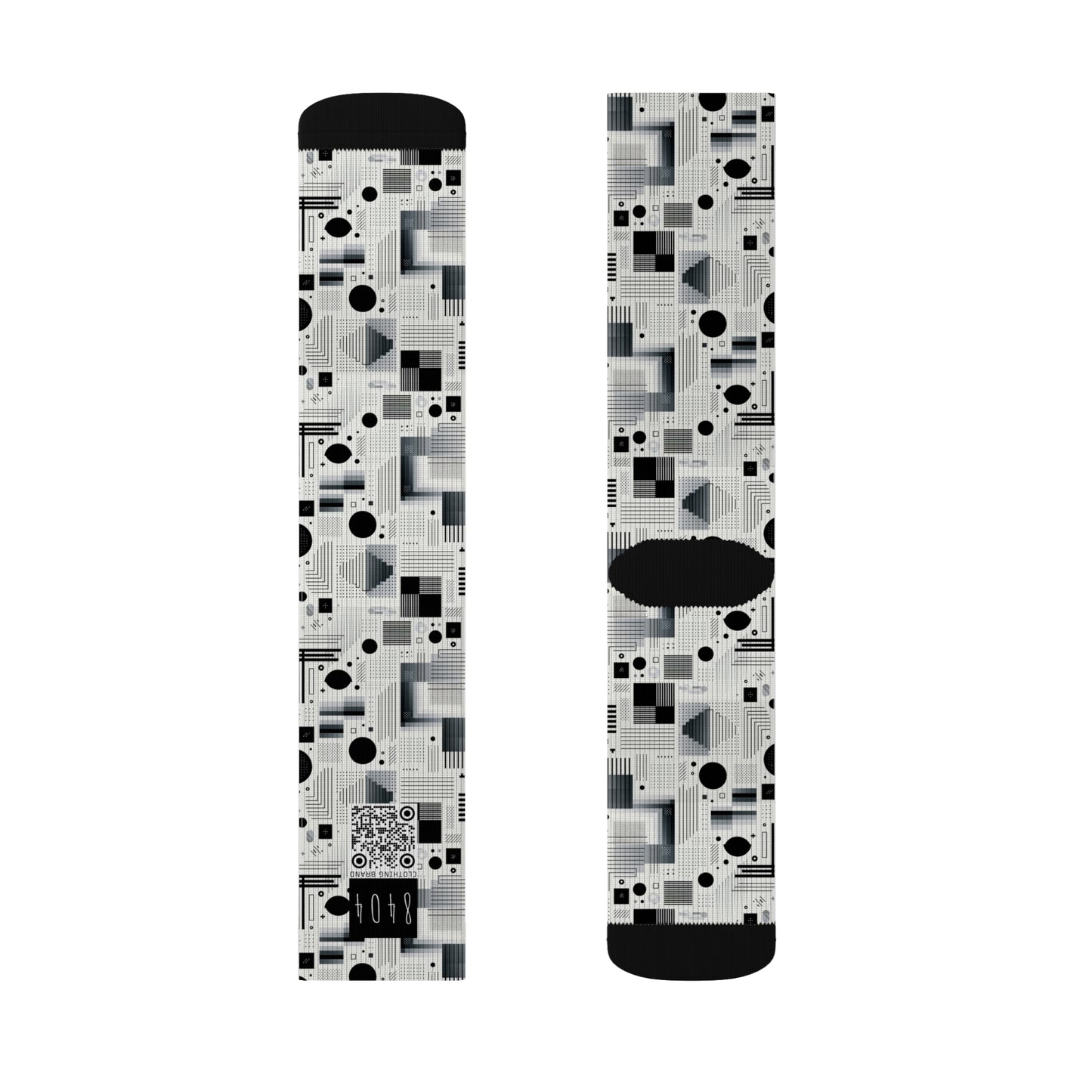 Digital Minimalism Minimalist Tech Sublimation Socks - 8404 Design-60