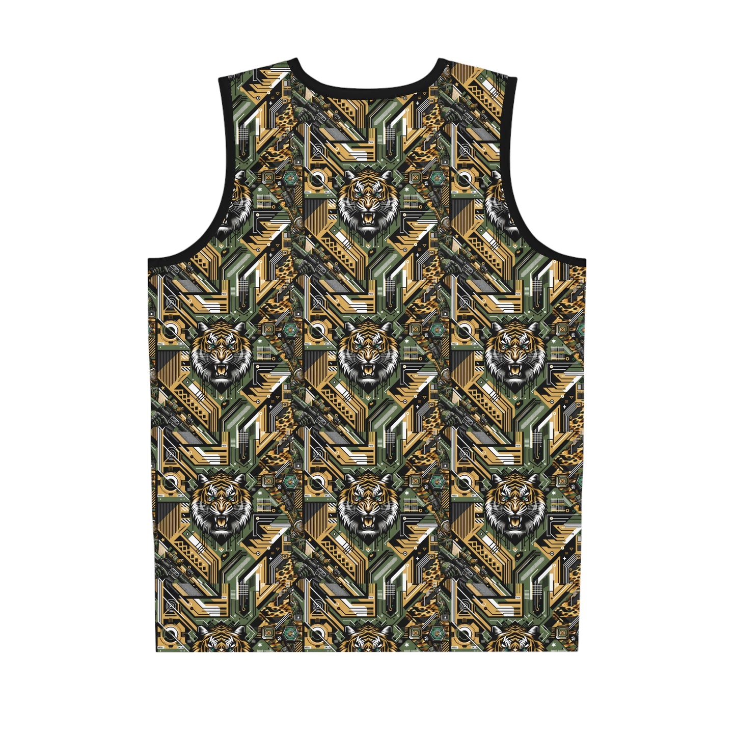 Neo-Camo Fusion Tech-Forward Streetwear Basketball Jersey - 8404 Design-58