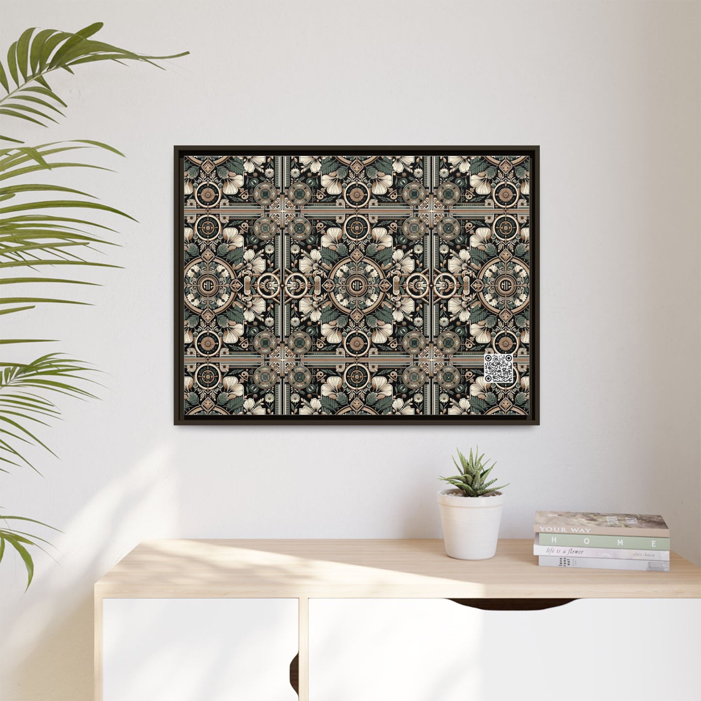 Cyber Garden Party Tech Garden Extravaganza Matte Canvas, Framed (multi-Color) - 8404 Design-66 A