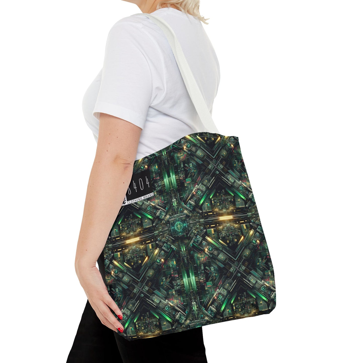 Tech Noir Graphics Tech-Inspired Streetwear Tote Bag - 8404 Design-56