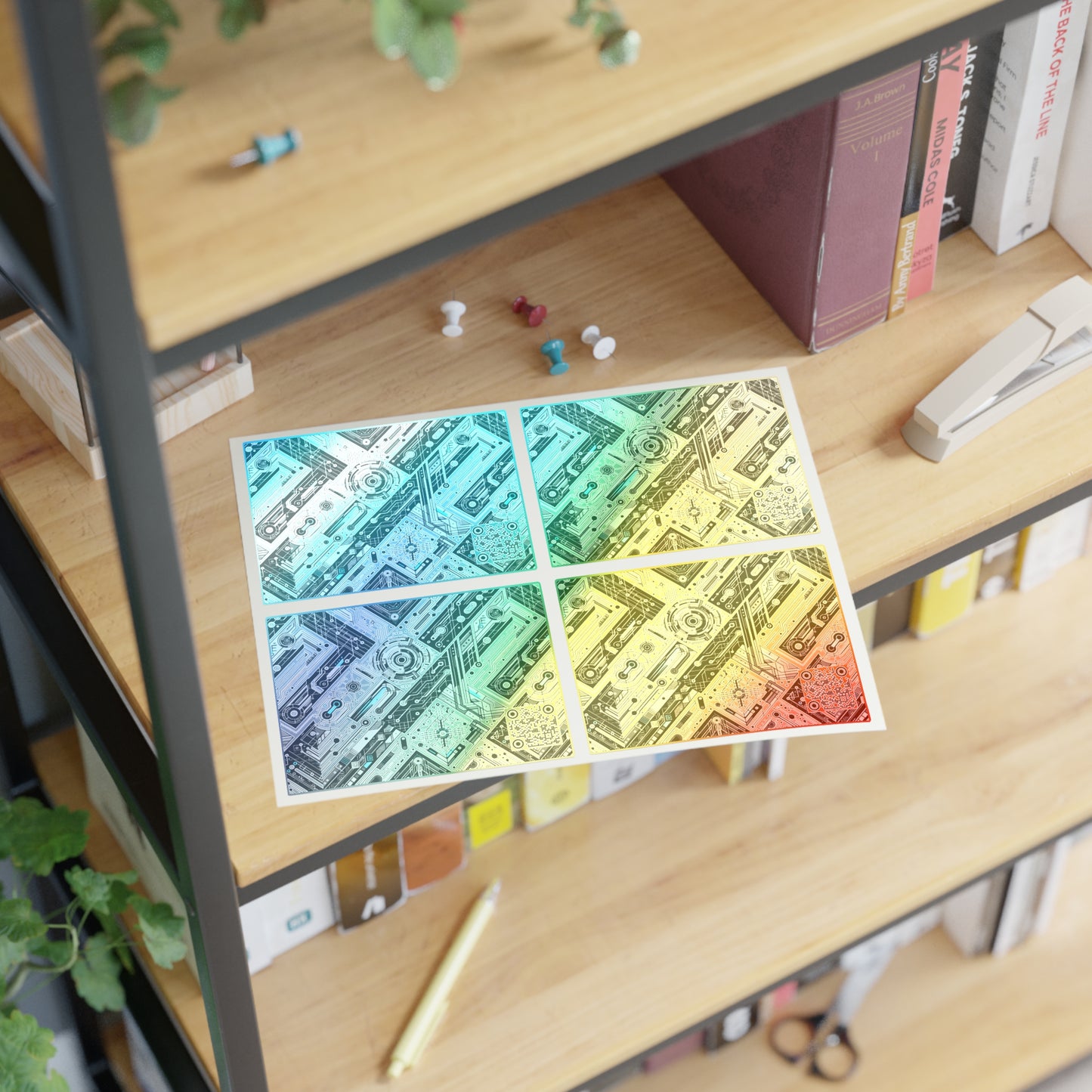 Tech-Infused Streetwear Tech-Forward Minimalism Sticker Sheets - 8404 Design-63