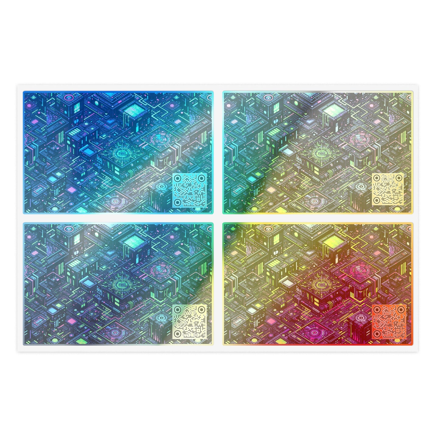 Tech Noir Graphics Futuristic Tech Aesthetics Sticker Sheets - 8404 Design-52