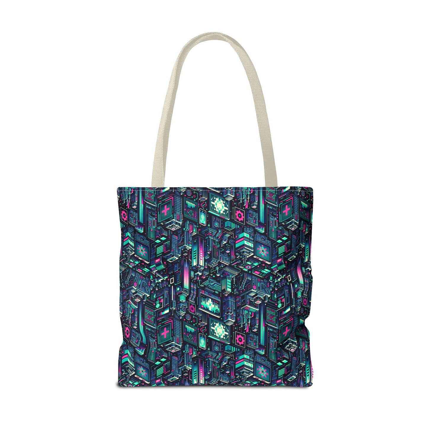 Digital Rebellion Tech-Inspired Streetwear Tote Bag - 8404 Design-58