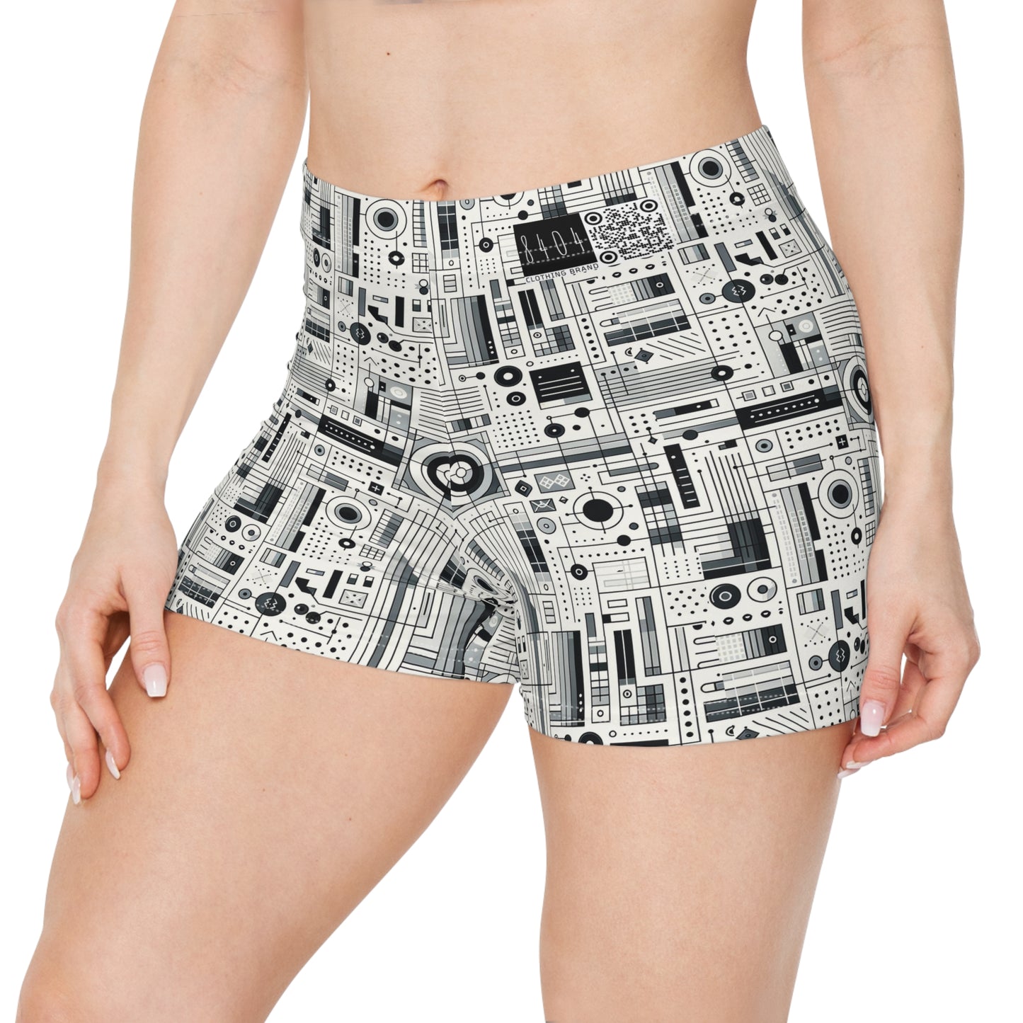 Digital Minimalism Minimalist Tech Women's Shorts - 8404 Design-53