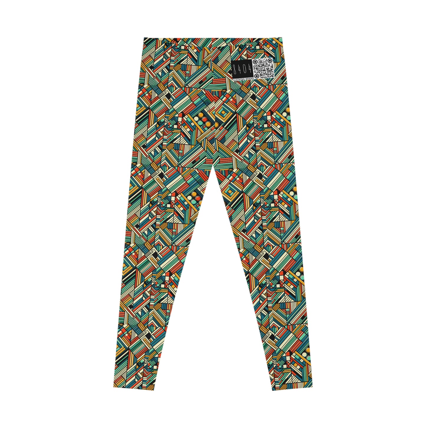 Abstract Graphic Art Modern Artistic Expression Stretch Leggings - 8404 Design-67