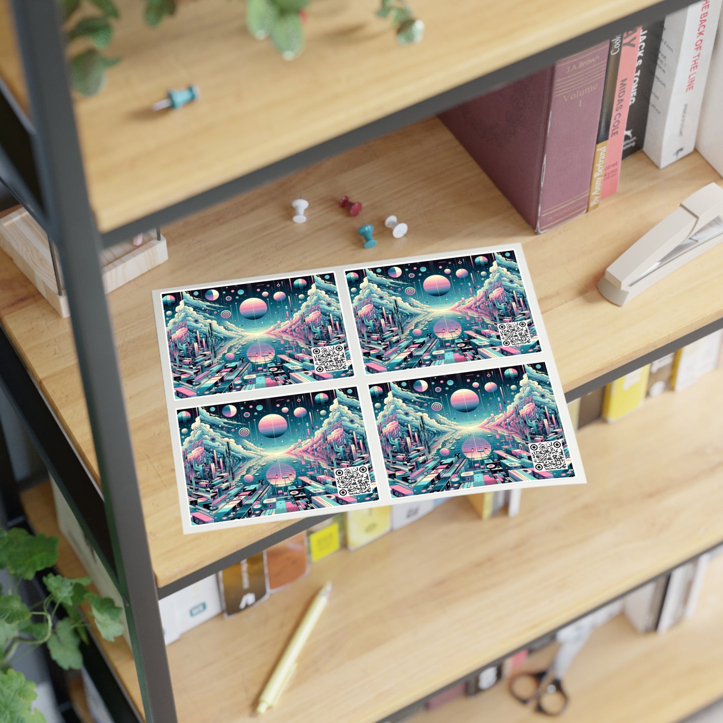 Digital Dreamscapes Digitally-Inspired Streetwear With a Dreamy, Surreal Twist Sticker Sheets - 8404 Design-61