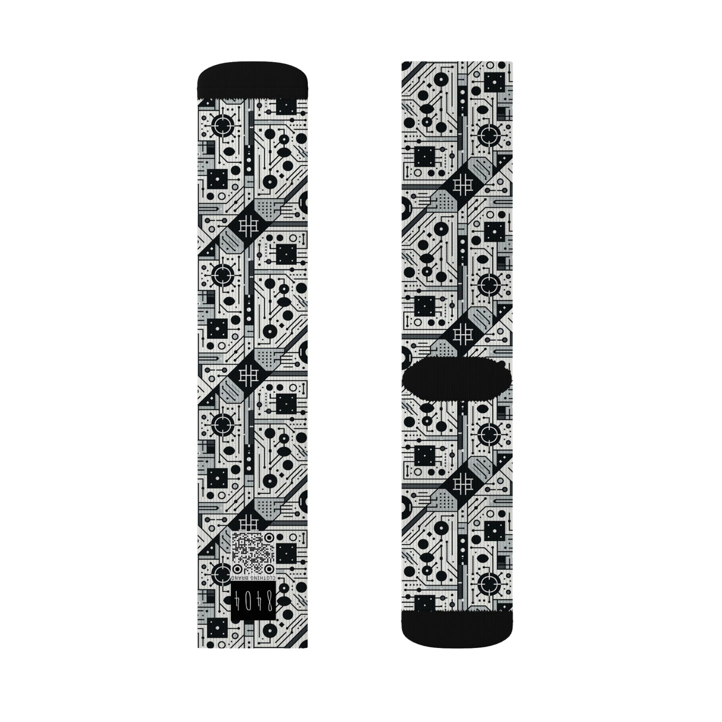 Digital Minimalism Minimalist Tech Sublimation Socks - 8404 Design-48