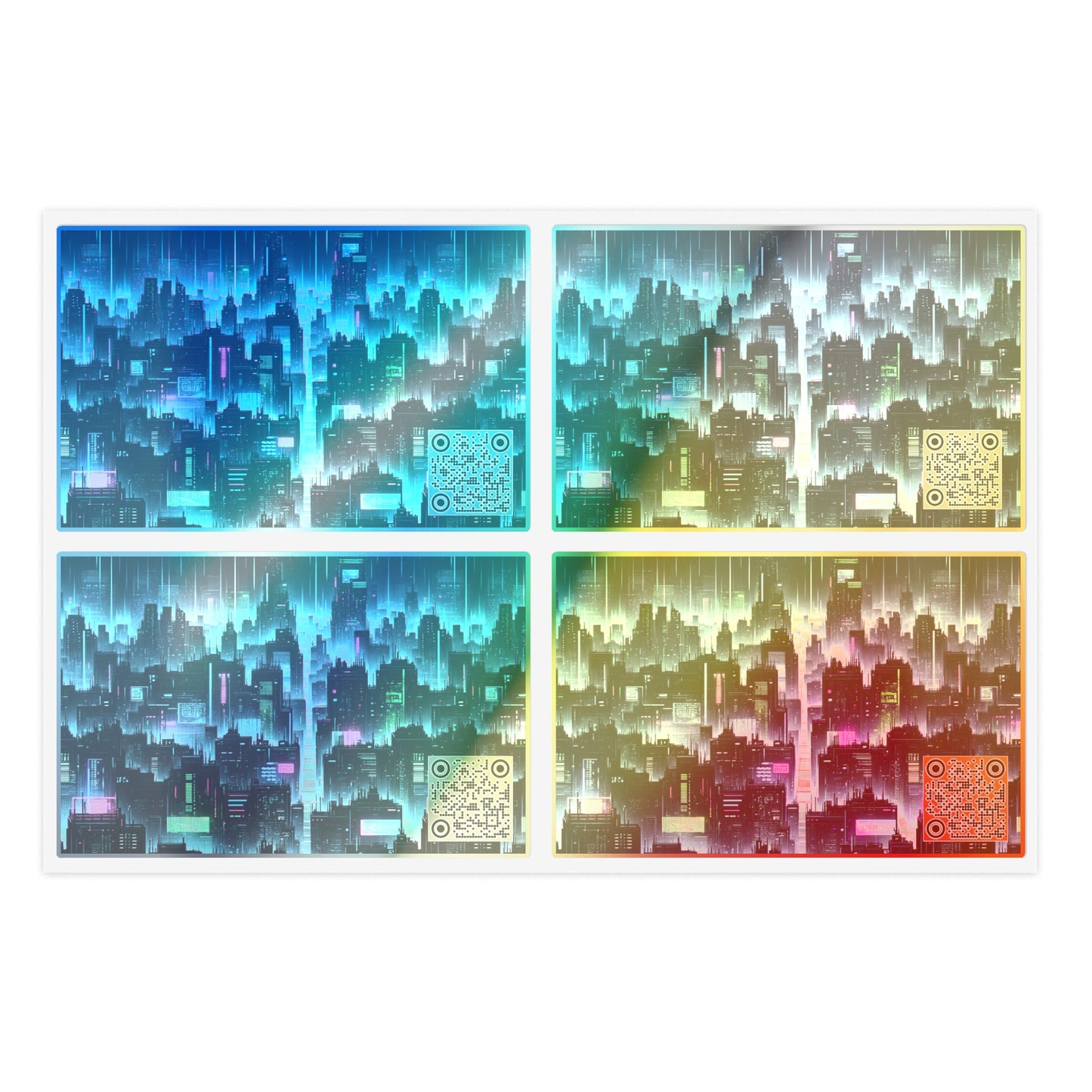 Tech Noir Graphics Cyberpunk Tech Aesthetic Sticker Sheets - 8404 Design-60