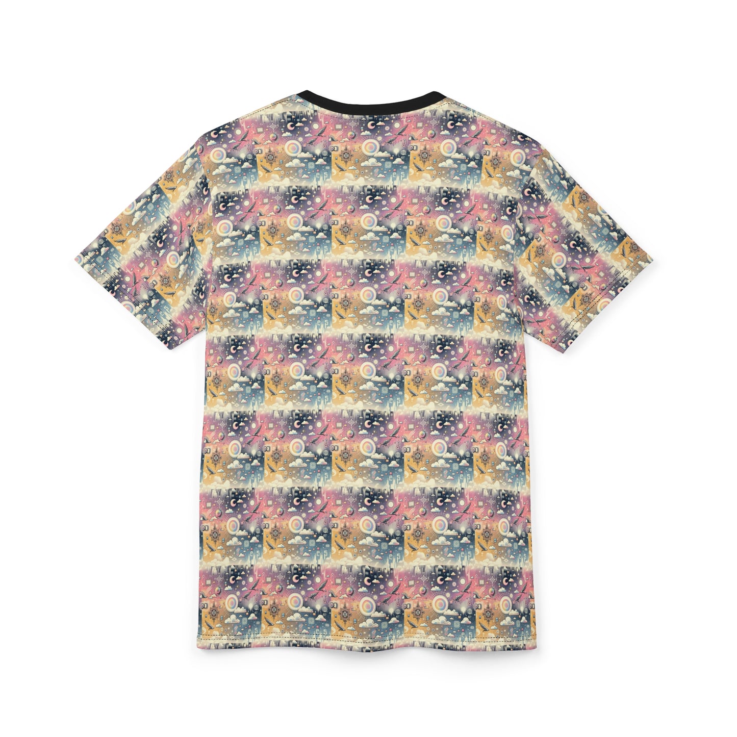 Digital Dreamland Whimsical and Nostalgic Streetwear With a Digital Twist Unisex Cut & Sew Tee - 8404 Design-69