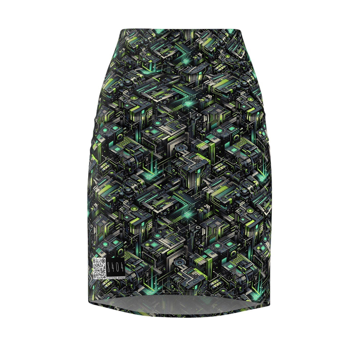 Tech-Infused Graphics Tech-Forward Streetwear Women's Pencil Skirt - 8404 Design-47