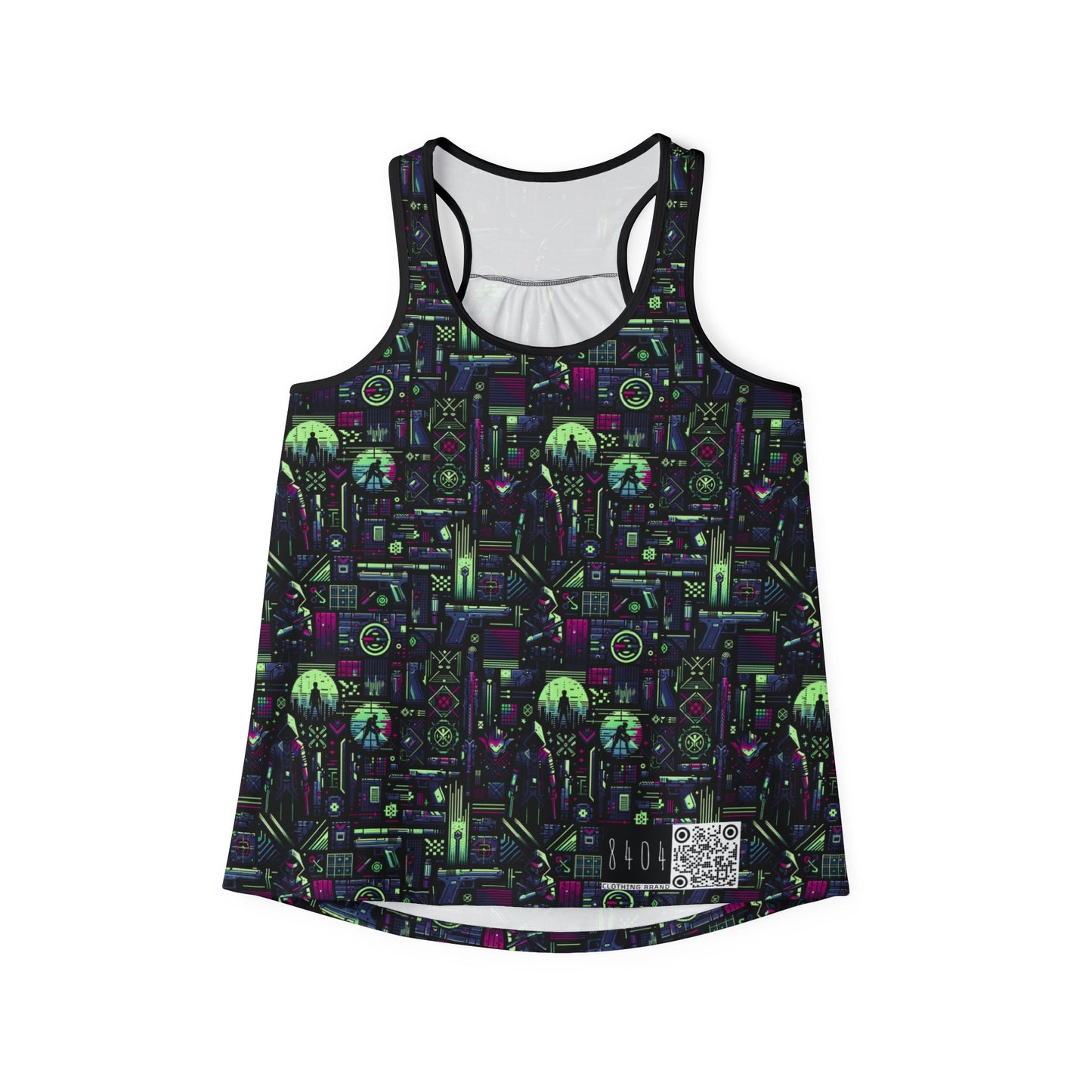 Tech Noir Futuristic Cyberpunk Women's Tank Top - 8404 Design-63