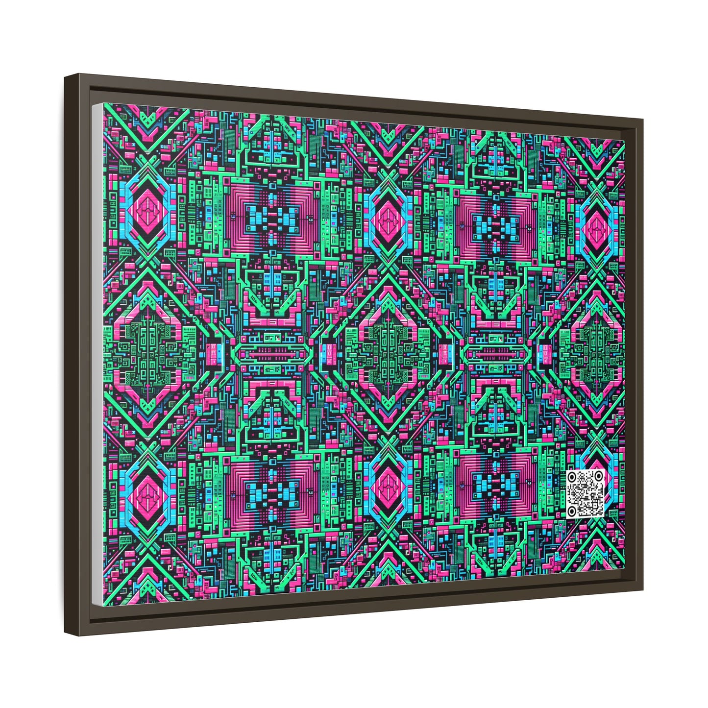 Digital Glitch Vibes Tech-Inspired Streetwear Matte Canvas, Framed (multi-Color) - 8404 Design-71 A