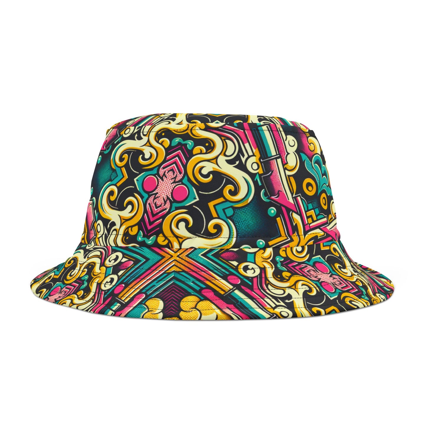 Neon Pop Art Revival Pop Culture Retro Bucket Hat - 8404 Design-59
