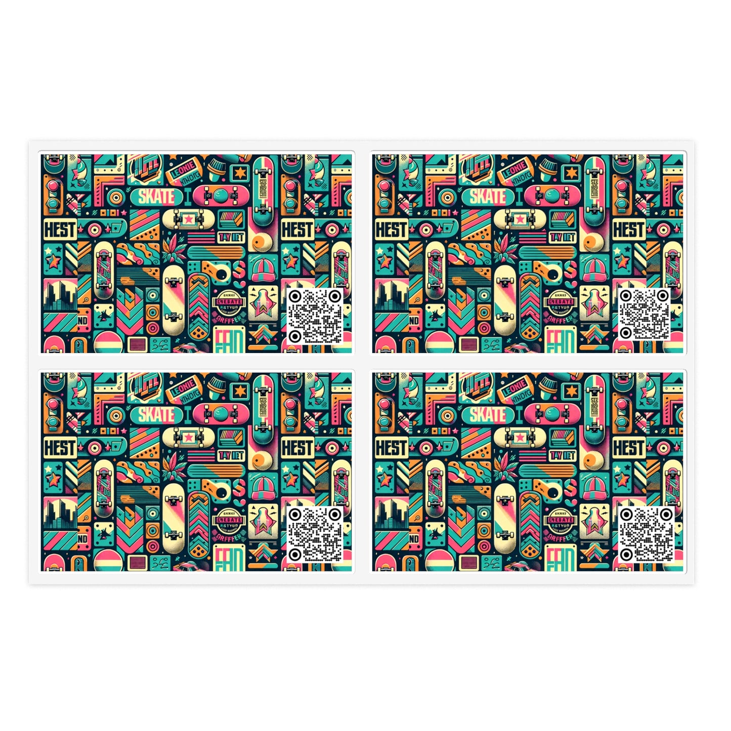 Skate Culture Revival Urban Retro Cool Sticker Sheets - 8404 Design-61