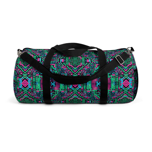 Digital Glitch Vibes Tech-Inspired Streetwear Duffel Bag - 8404 Design-71