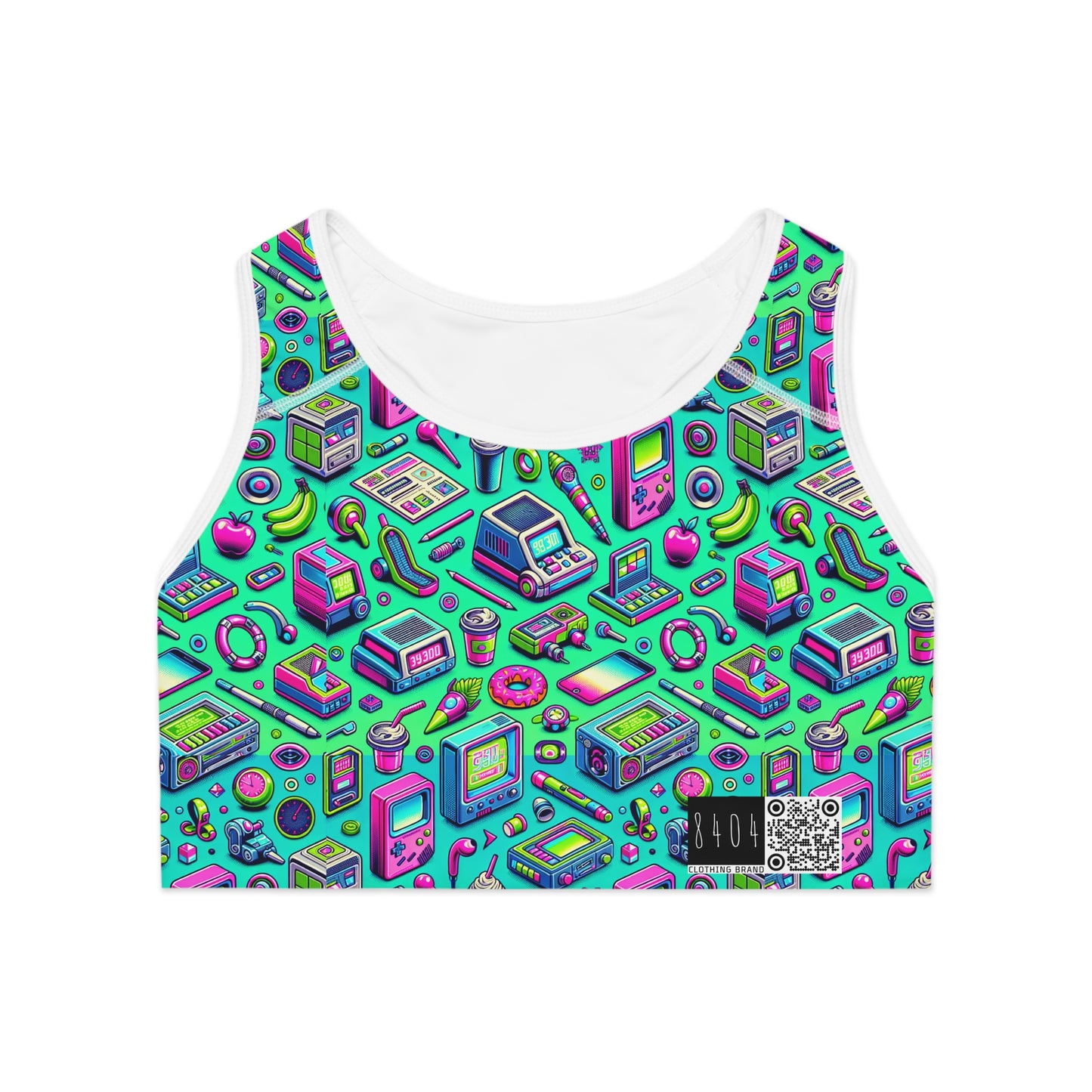 Y2k Revival Nostalgic Futurism Sports Bra - 8404 Design-48