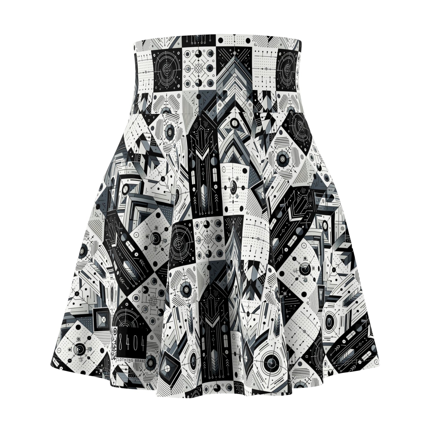 Digital Minimalism Minimalist Tech Women's Skater Skirt - 8404 Design-50