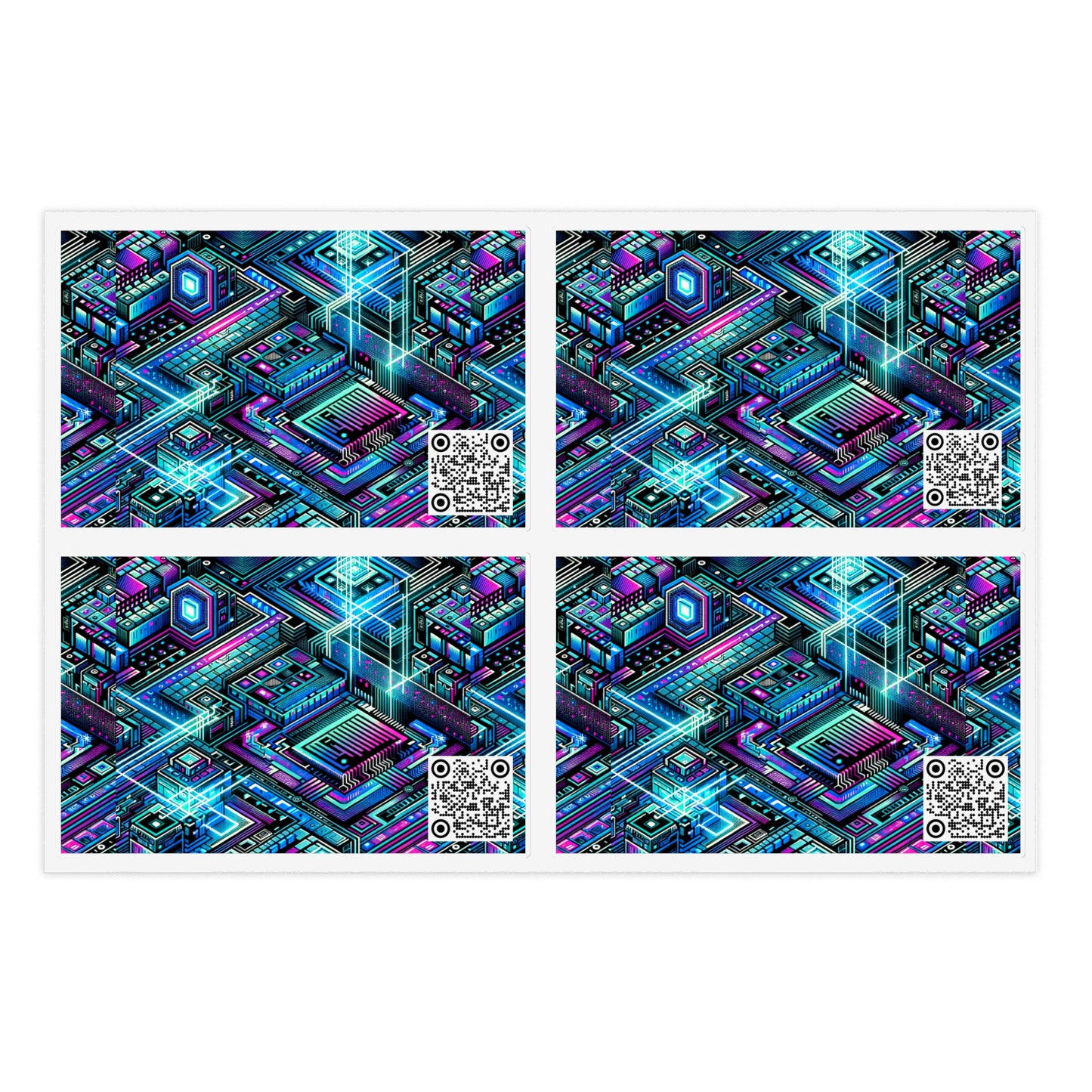 Digital Dreamland Futuristic Tech Aesthetic Sticker Sheets - 8404 Design-42