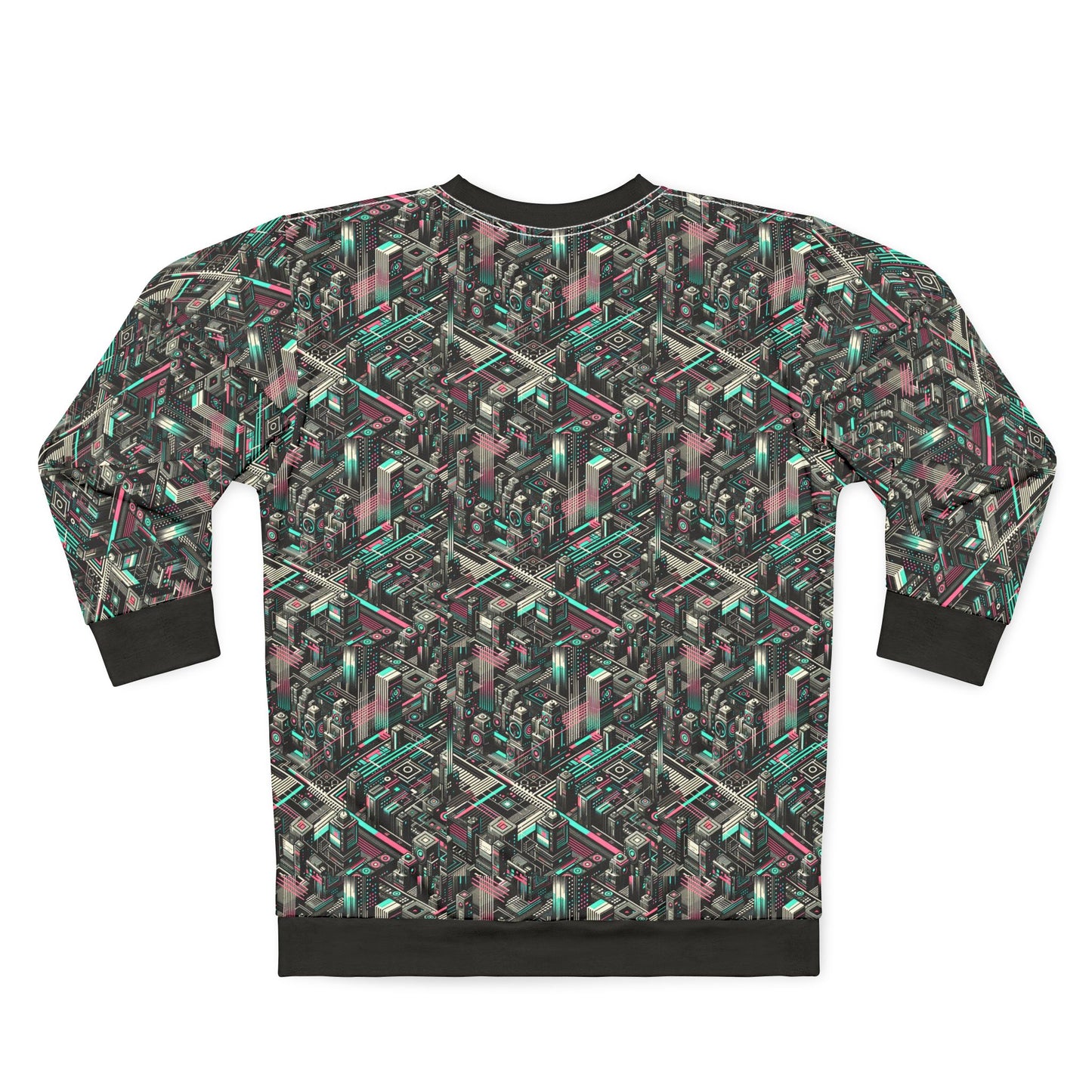 Digital Dreamland Tech-Inspired Streetwear Sweatshirt - 8404 Design-51