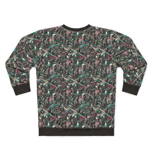 Digital Dreamland Tech-Inspired Streetwear Sweatshirt - 8404 Design-51
