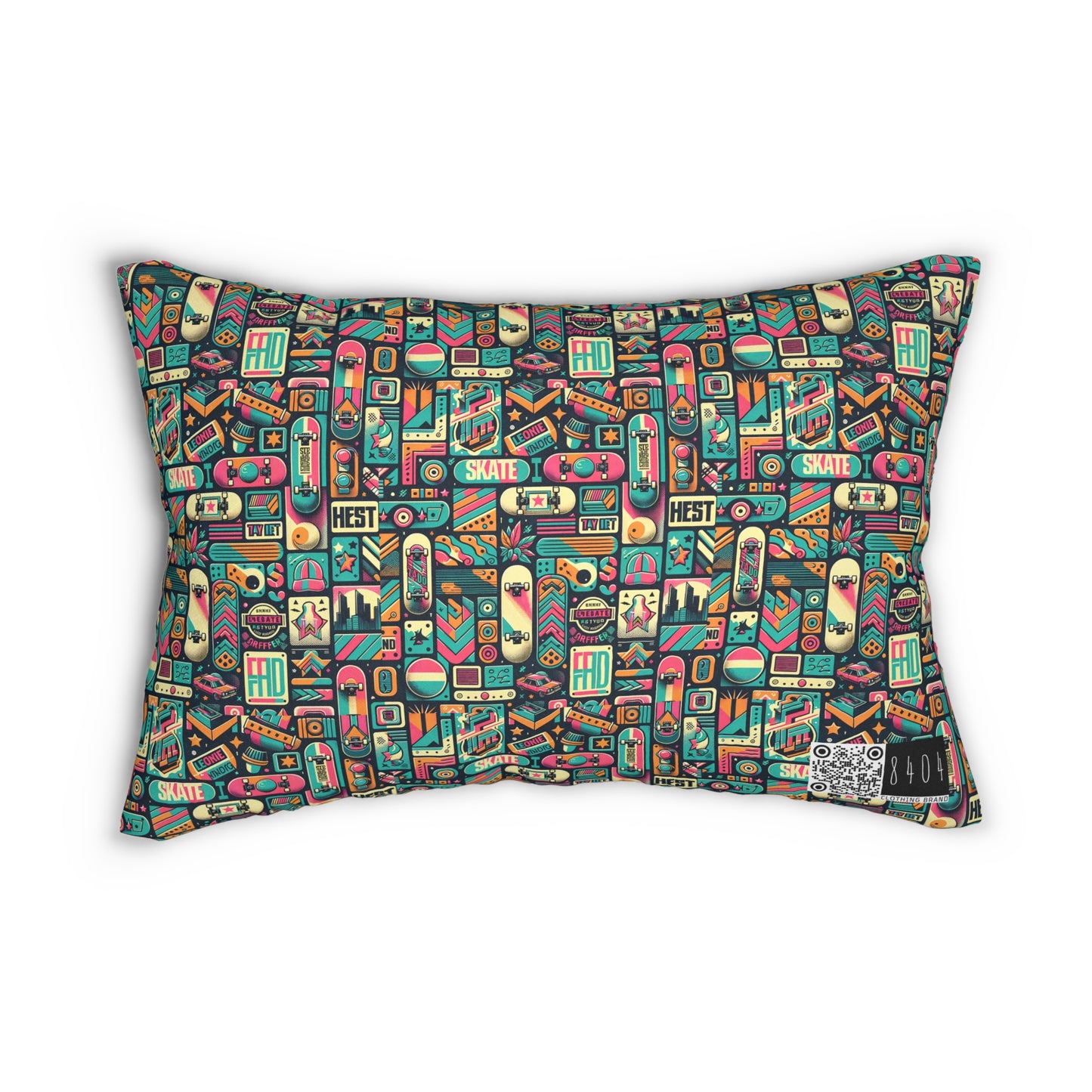 Skate Culture Revival Urban Retro Cool Spun Polyester Lumbar Pillow - 8404 Design-61 B