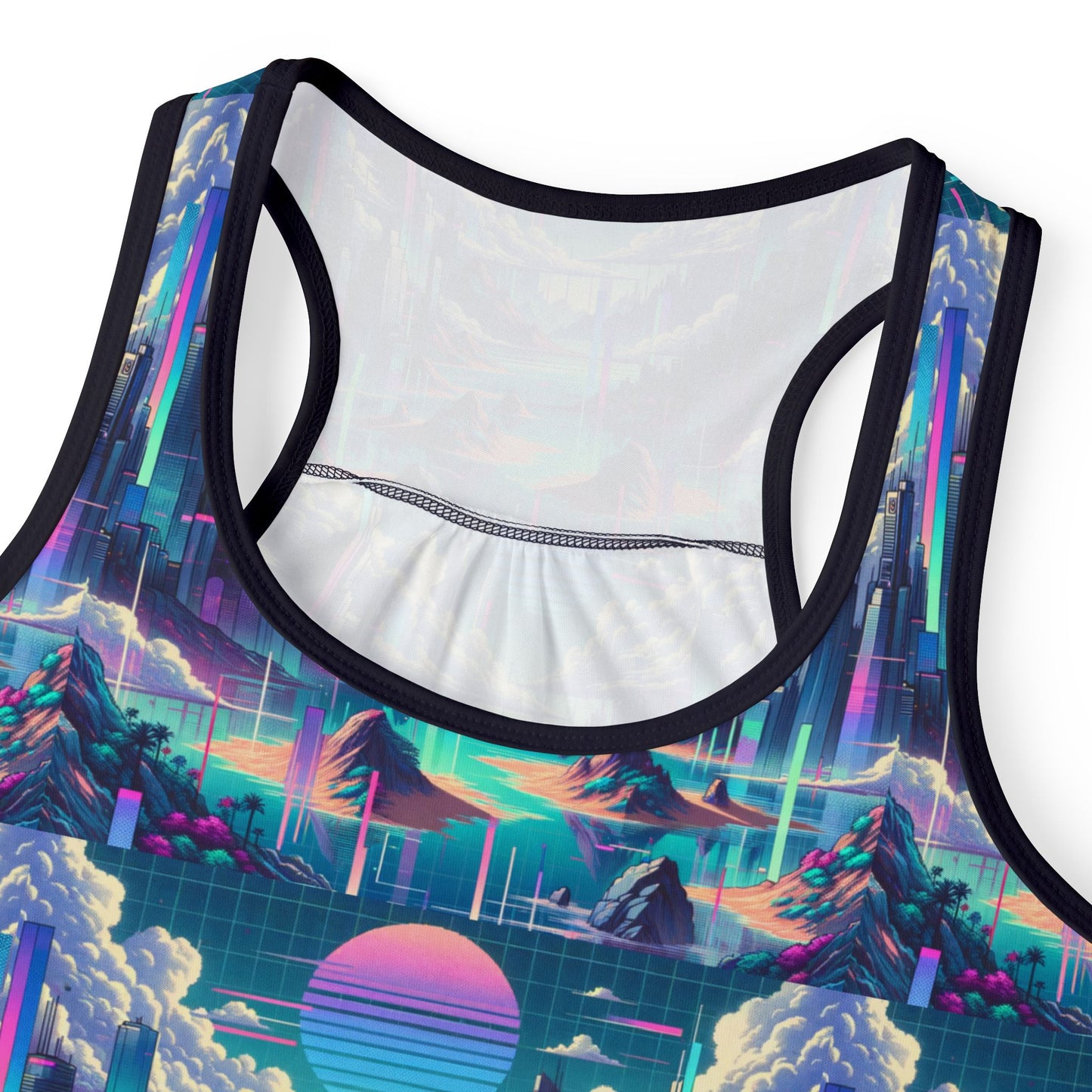 Digital Dreamscapes Digitally-Inspired Streetwear With a Dreamy, Surreal Twist Women's Tank Top - 8404 Design-53