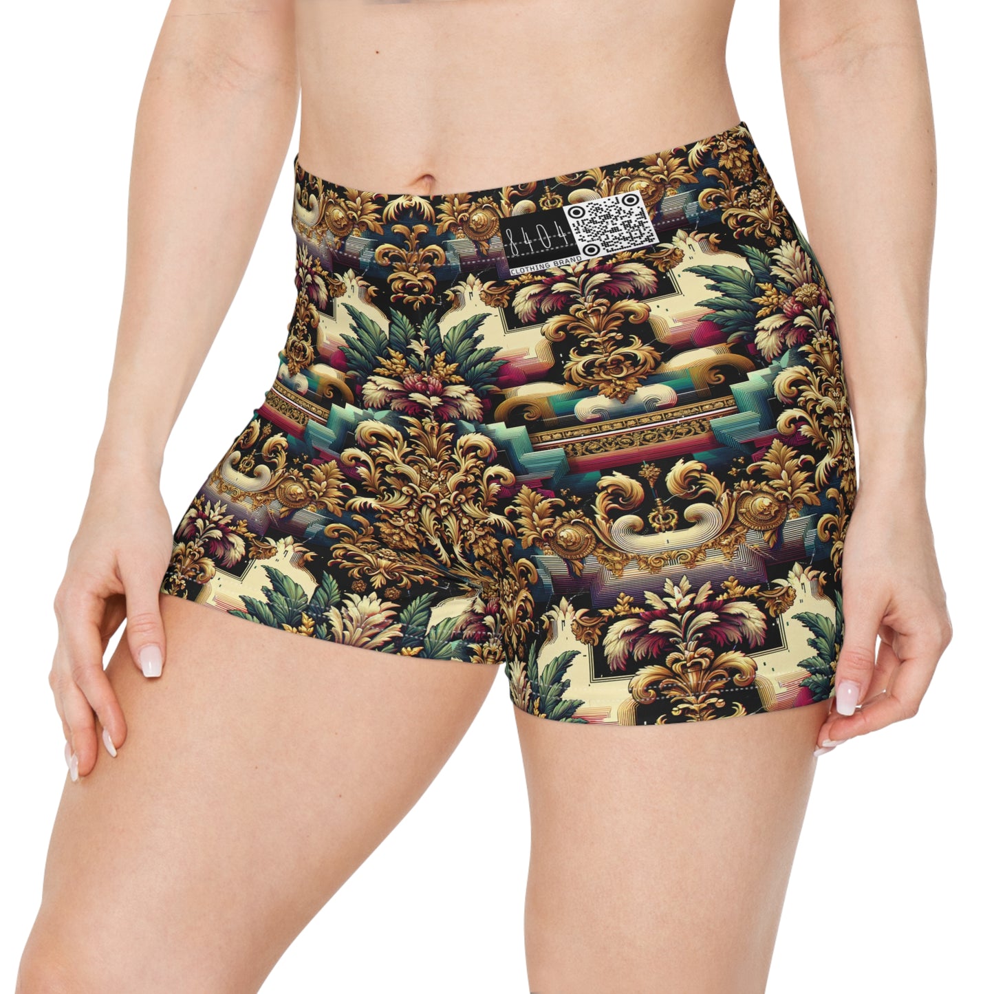 Digital Renaissance Modern Baroque Fusion Women's Shorts - 8404 Design-60