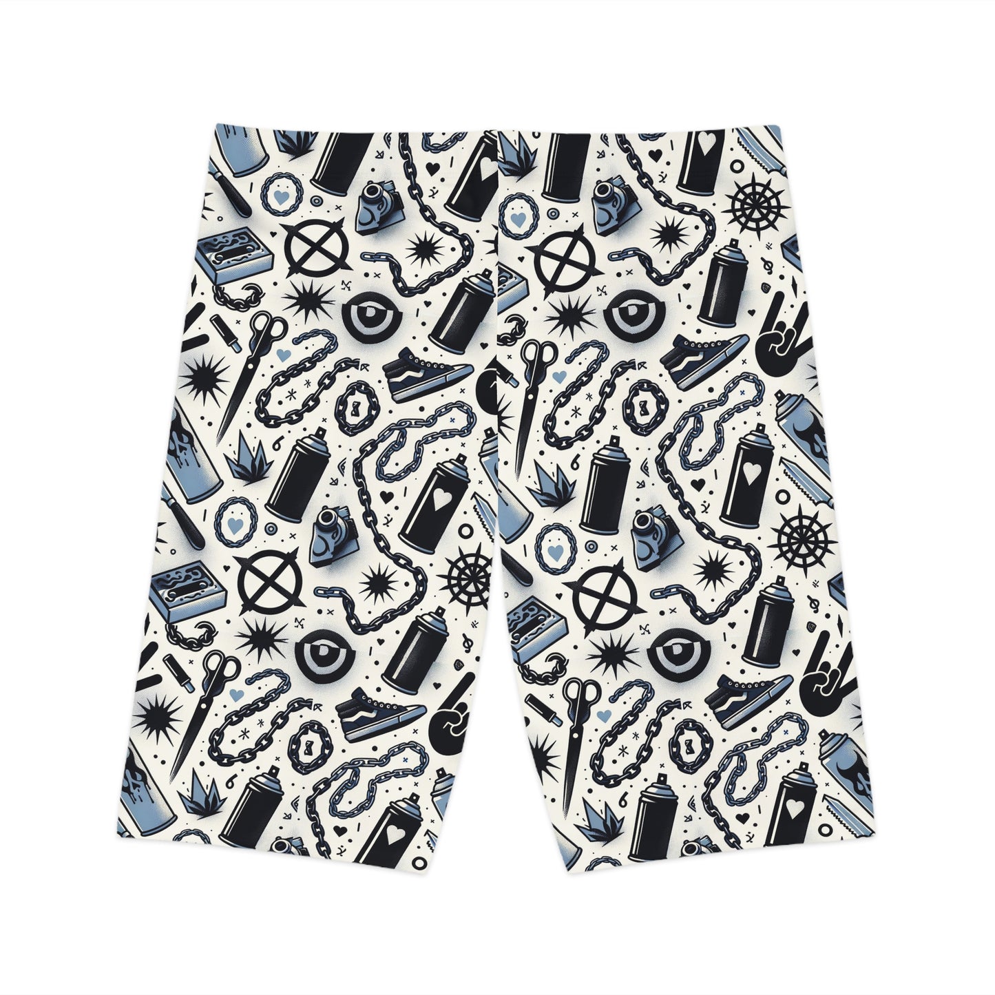 Cultural Rebellion Graphics Edgy and Rebellious With a Hint of Nostalgia Women's Bike Shorts - 8404 Design-57