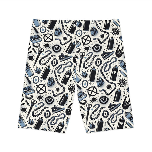 Cultural Rebellion Graphics Edgy and Rebellious With a Hint of Nostalgia Women's Bike Shorts - 8404 Design-57