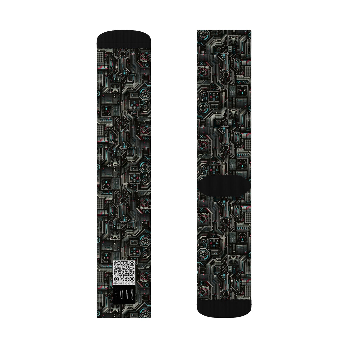 Tech Noir Aesthetics Sleek Tech Streetwear Sublimation Socks - 8404 Design-52