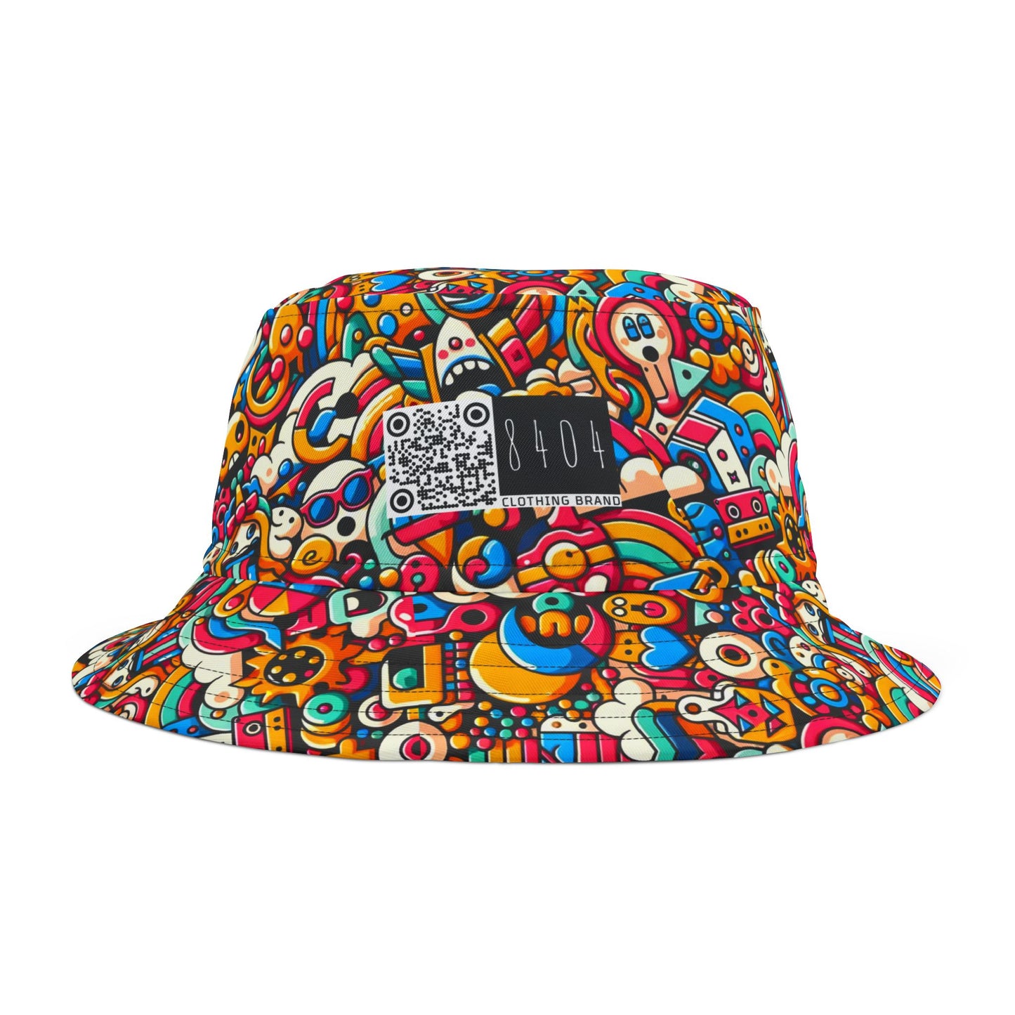 Neon Pop Playful Pop Culture Mashup Bucket Hat - 8404 Design-62