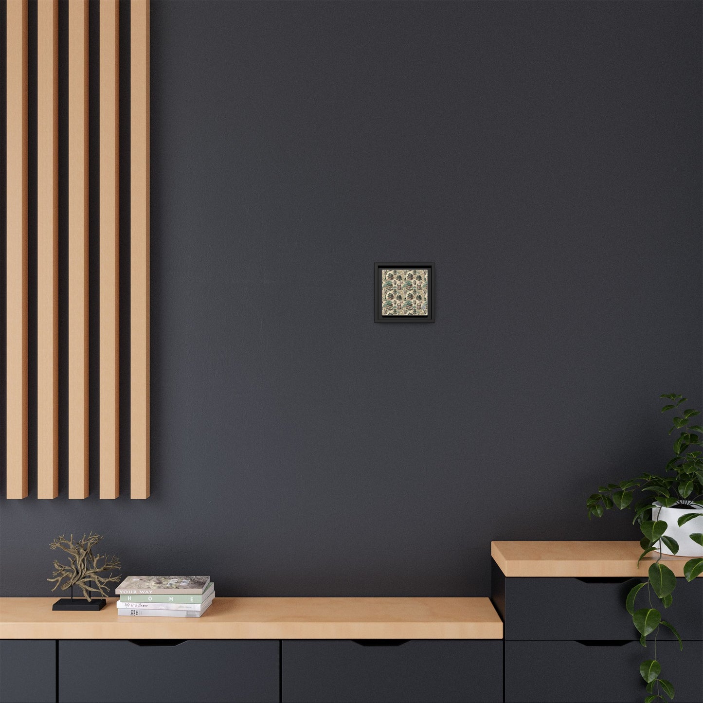 Cultural Artisanal Fusion Contemporary Cultural Elegance Matte Canvas, Framed (multi-Color) - 8404 Design-68 B