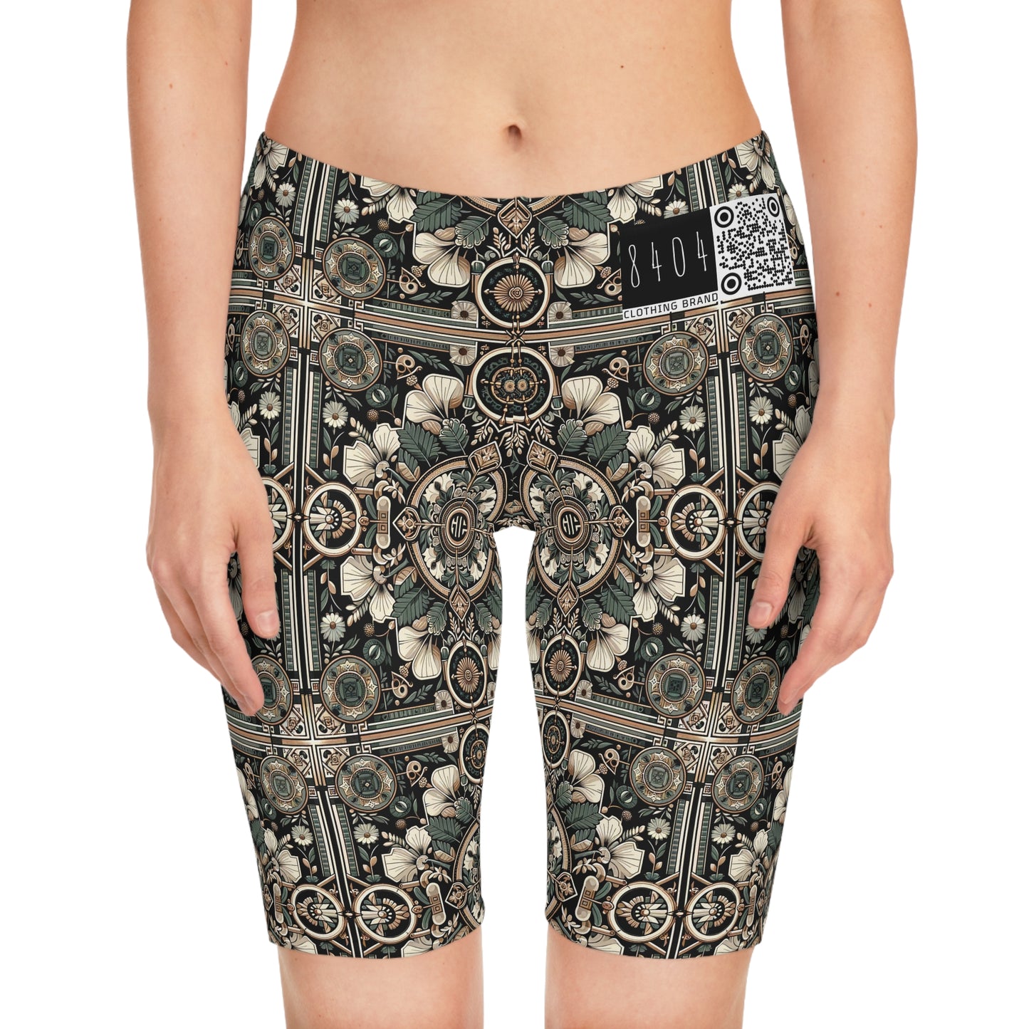Cyber Garden Party Tech Garden Extravaganza Women's Bike Shorts - 8404 Design-66
