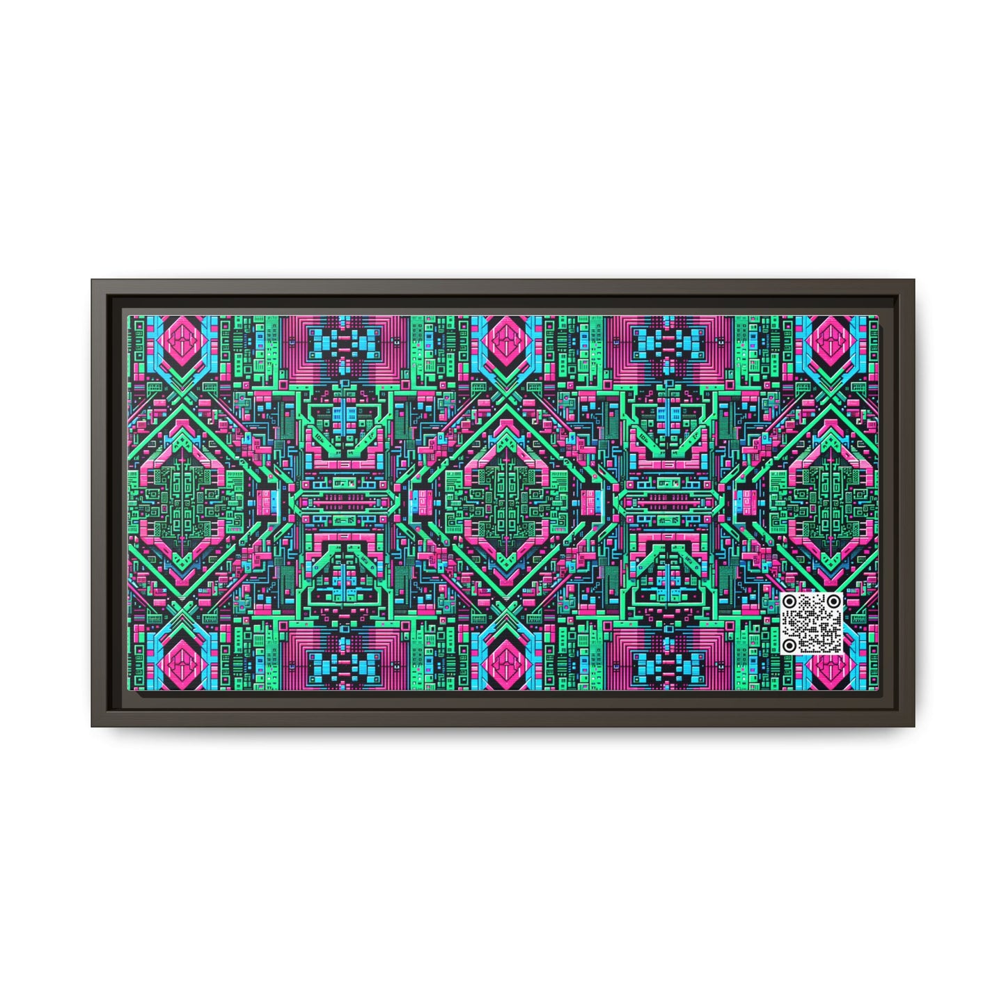 Digital Glitch Vibes Tech-Inspired Streetwear Matte Canvas, Framed (multi-Color) - 8404 Design-71 B