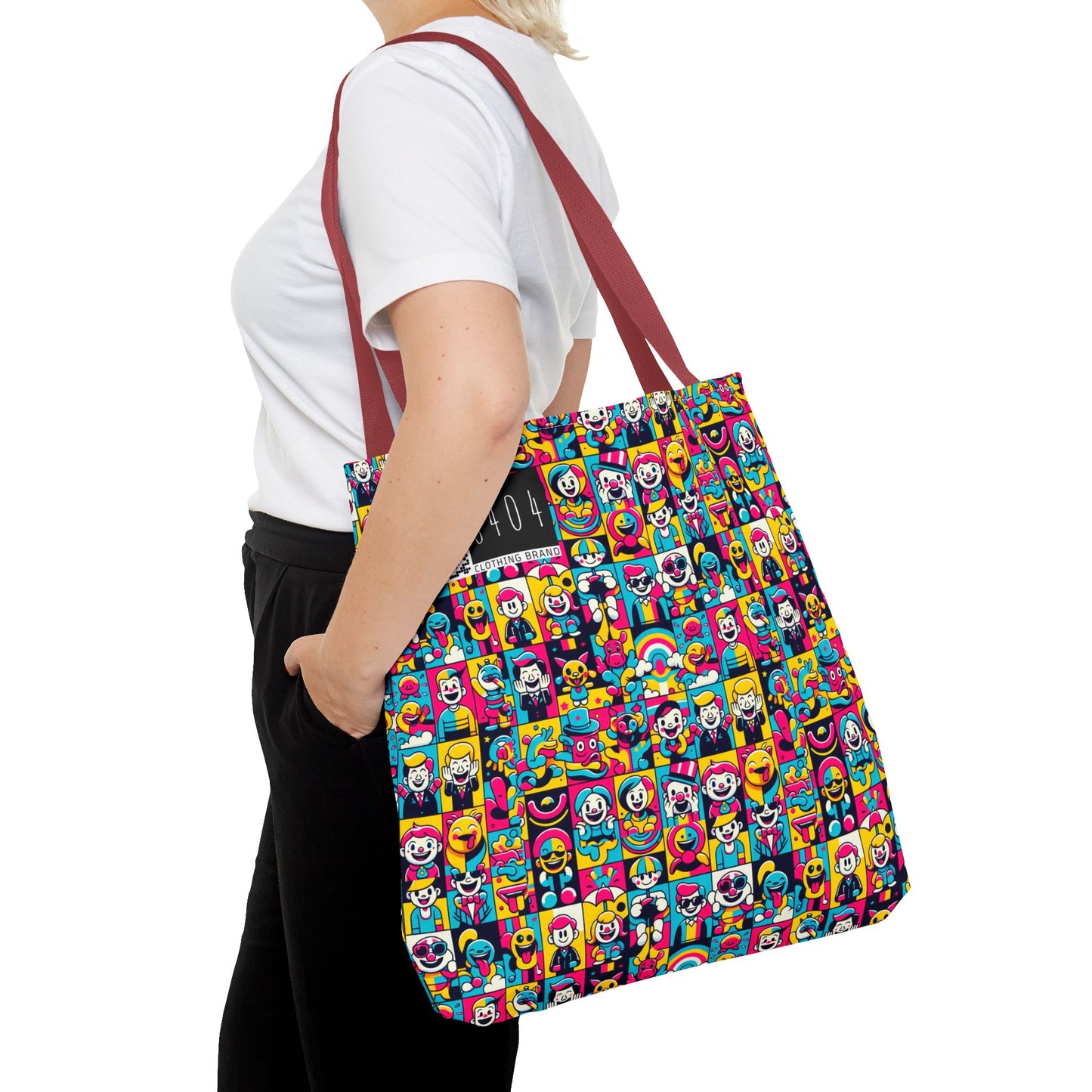 Neon Pop Playful Pop Culture Mashup Tote Bag - 8404 Design-60