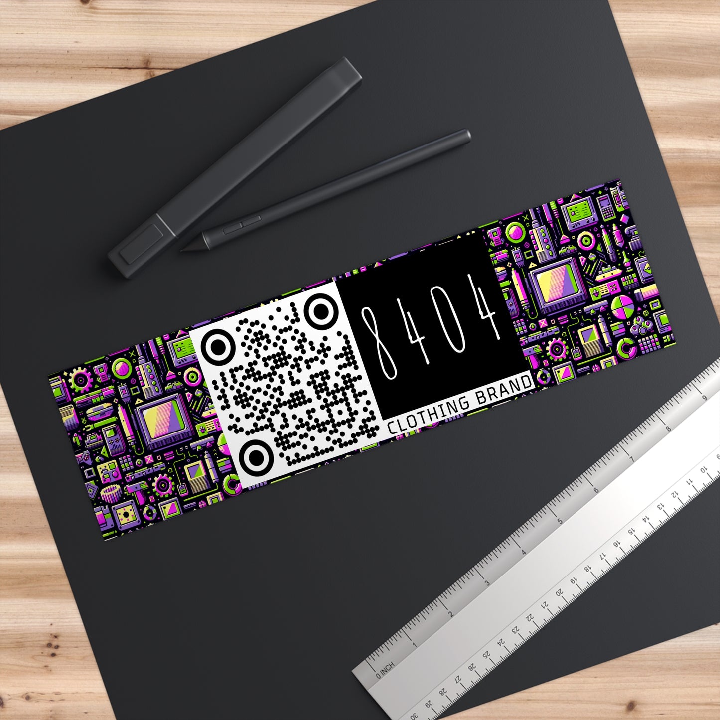Digital Nostalgia Remix Modern Vintage Fusion Bumper Sticker - 8404 Design-67