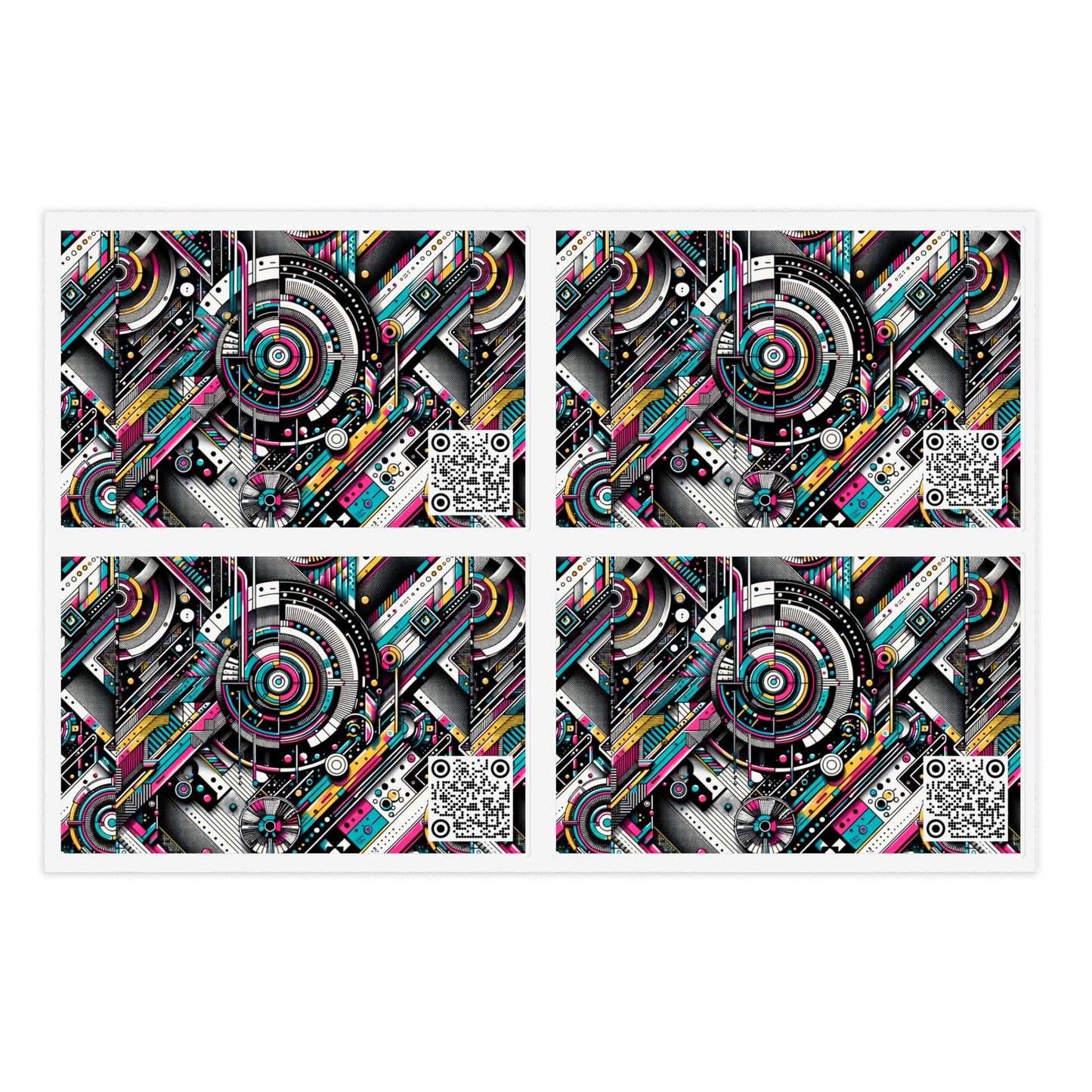 Tech-Forward Graphics Tech-Forward Streetwear Blending Human Creativity With Ai Innovation Sticker Sheets - 8404 Design-52