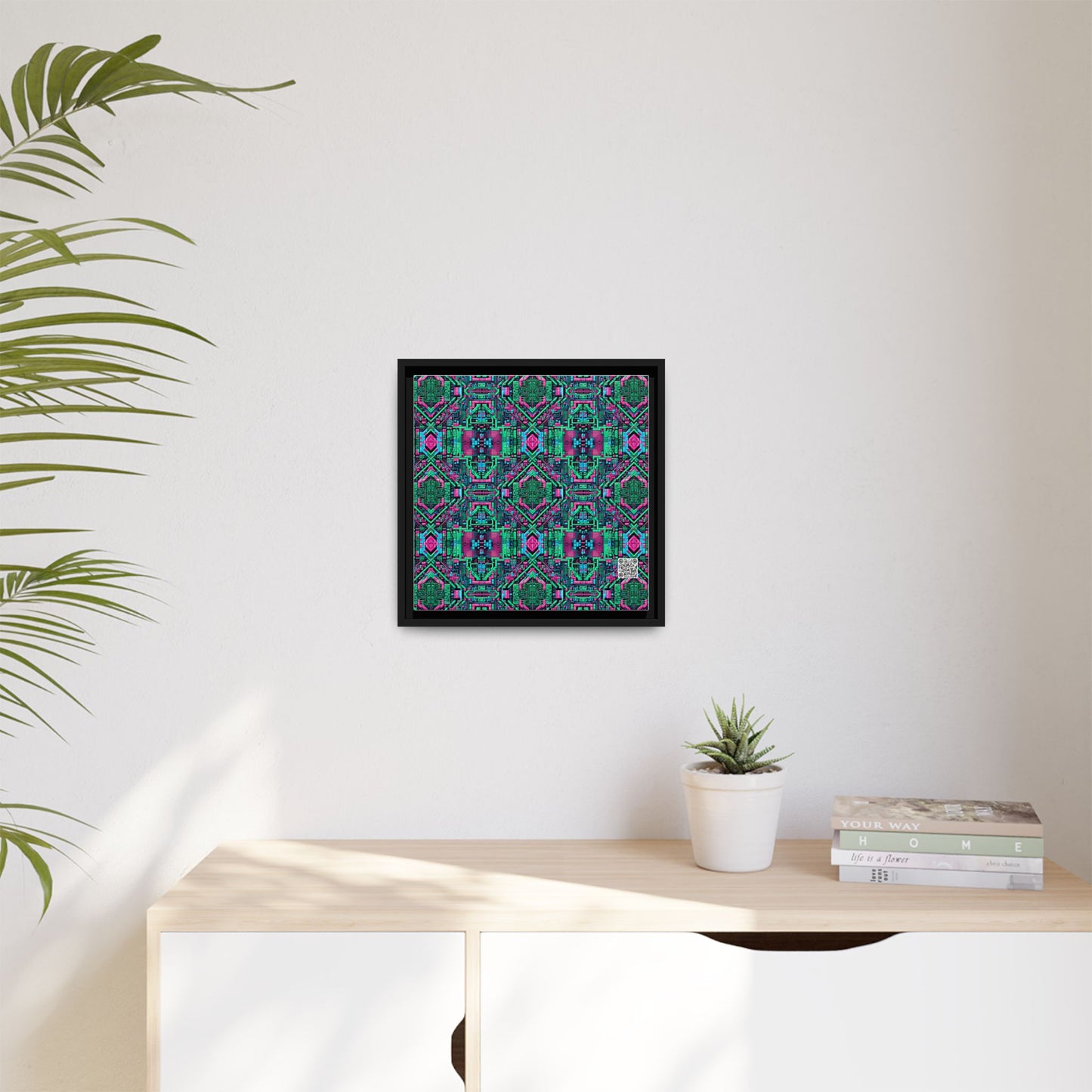Digital Glitch Vibes Tech-Inspired Streetwear Matte Canvas, Framed (multi-Color) - 8404 Design-71 A