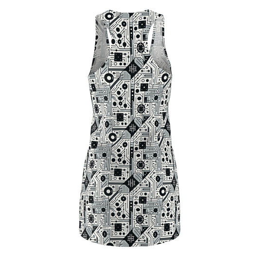 Digital Minimalism Minimalist Tech Women's Cut & Sew Racerback Dress - 8404 Design-48