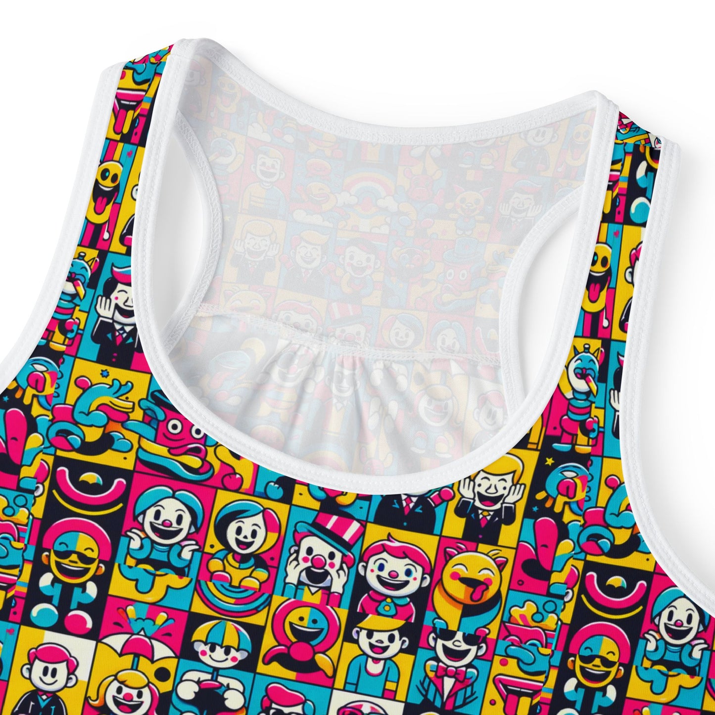 Neon Pop Playful Pop Culture Mashup Women's Tank Top - 8404 Design-60
