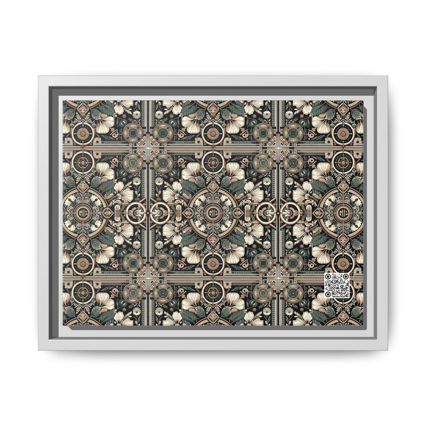 Cyber Garden Party Tech Garden Extravaganza Matte Canvas, Framed (multi-Color) - 8404 Design-66 A