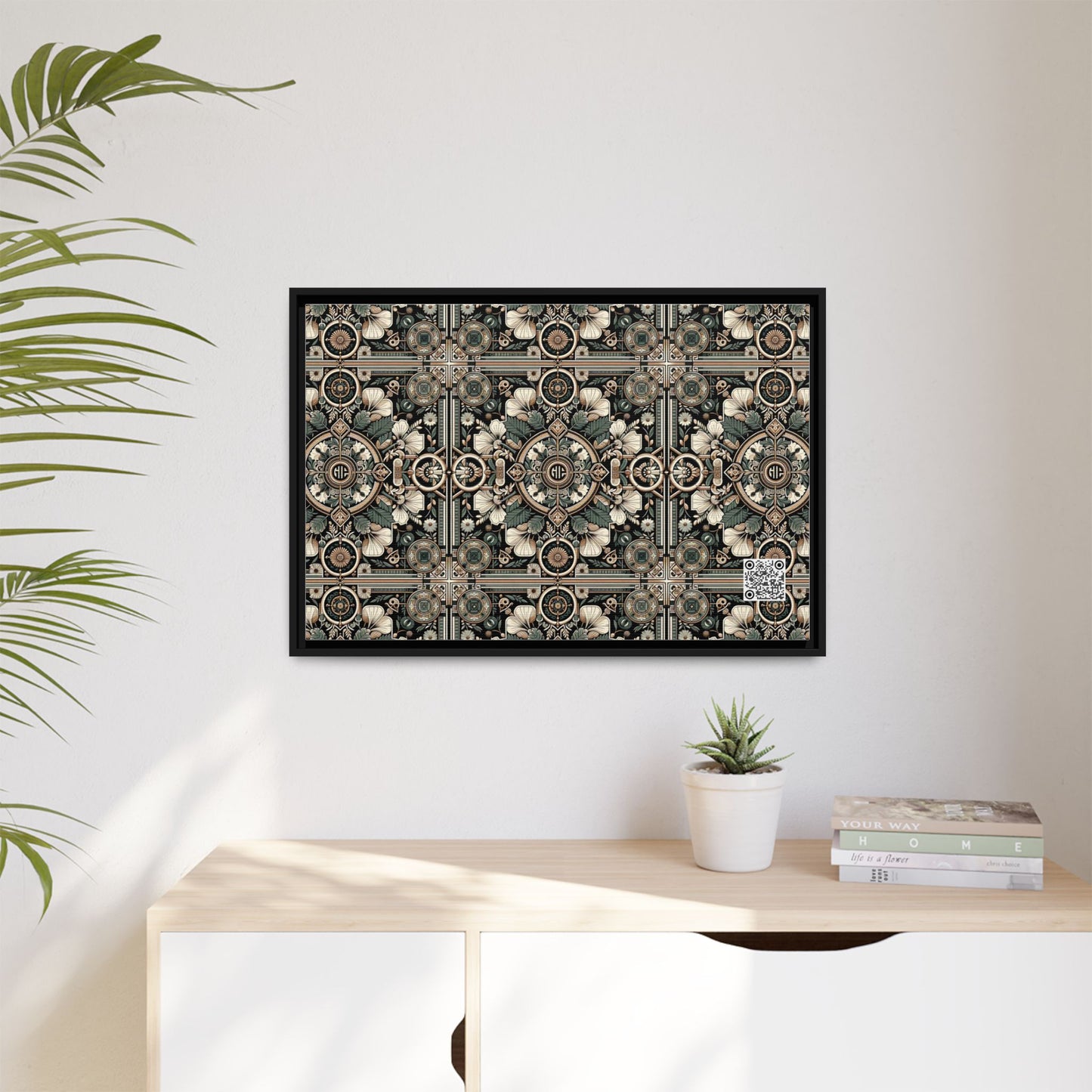 Cyber Garden Party Tech Garden Extravaganza Matte Canvas, Framed (multi-Color) - 8404 Design-66 A