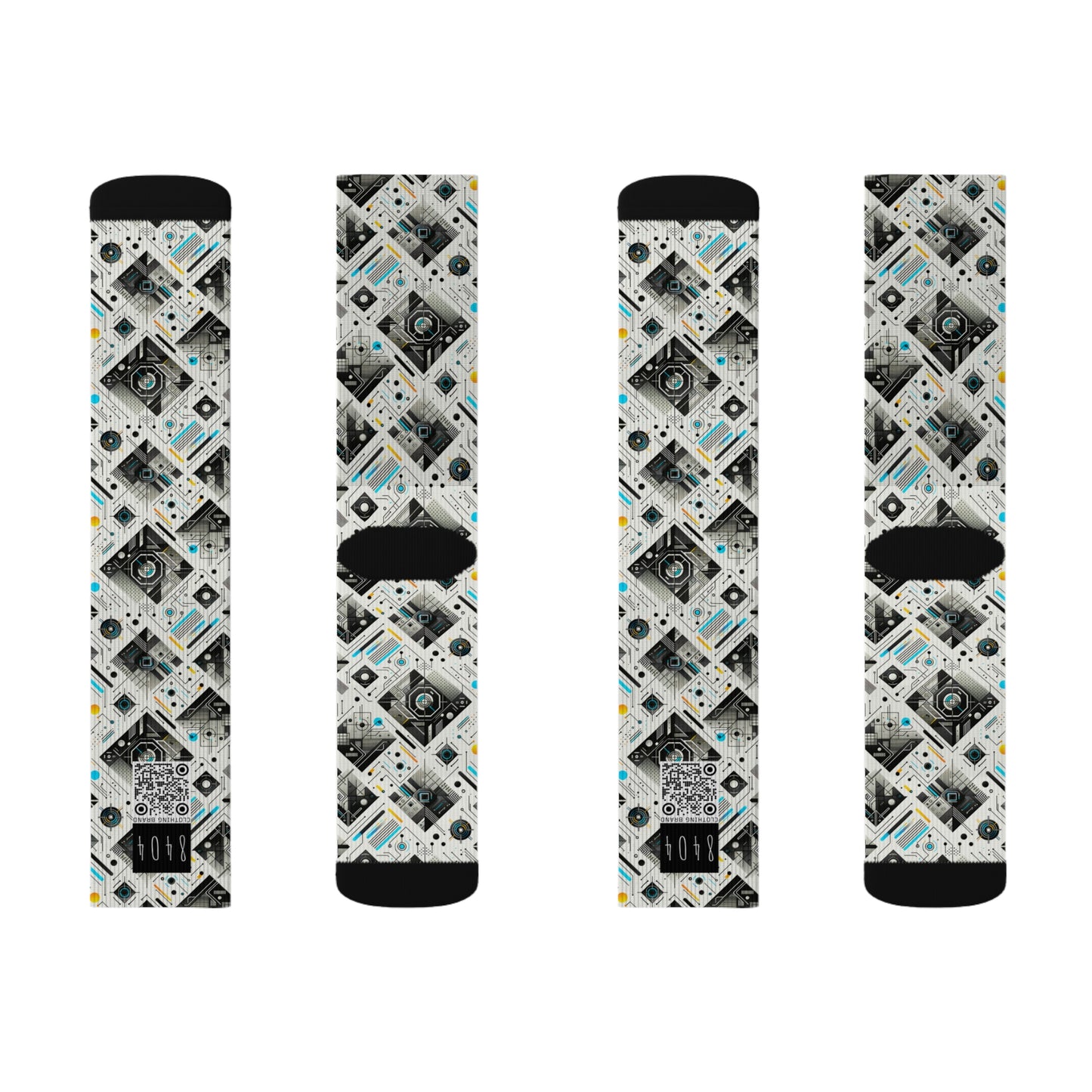Tech Minimalism Minimalist Tech Sublimation Socks - 8404 Design-47