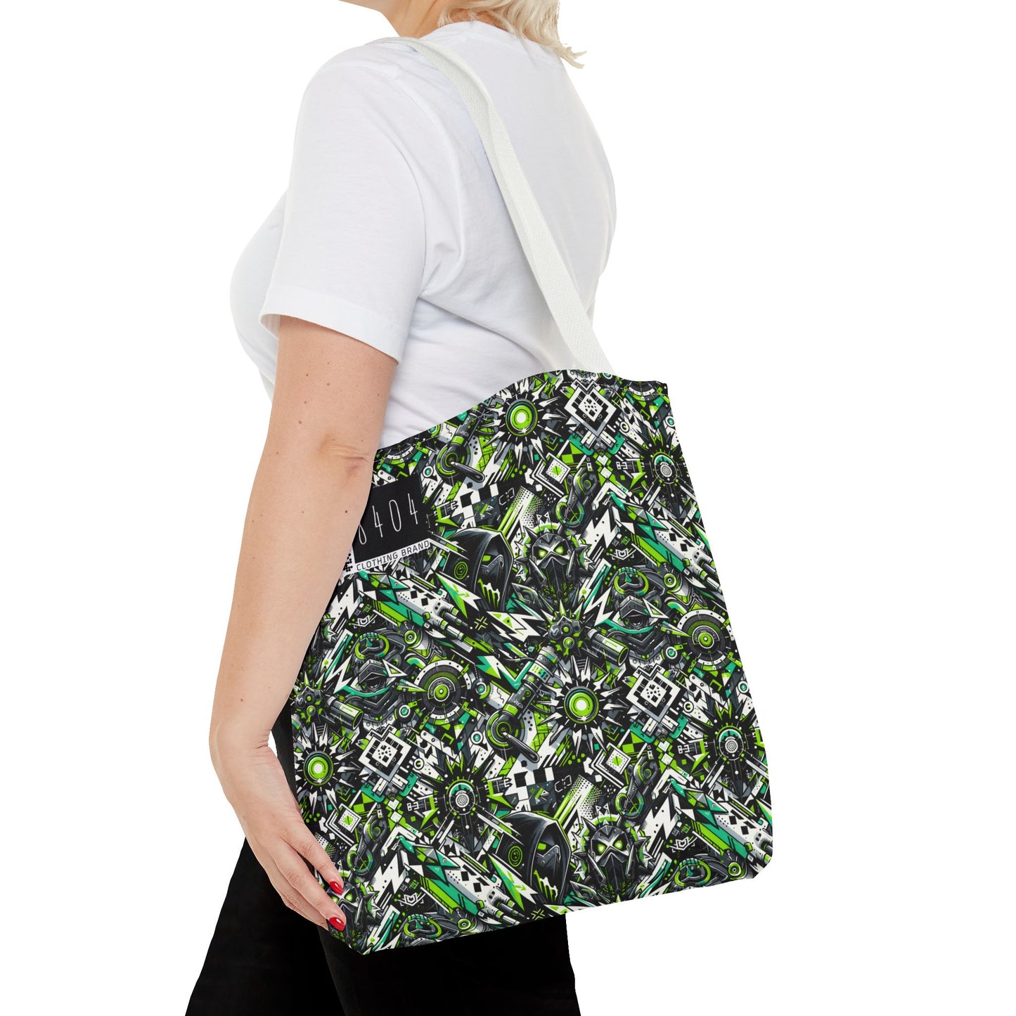 Graffiti Tech Fusion Bold Streetwear Fusion Tote Bag - 8404 Design-50