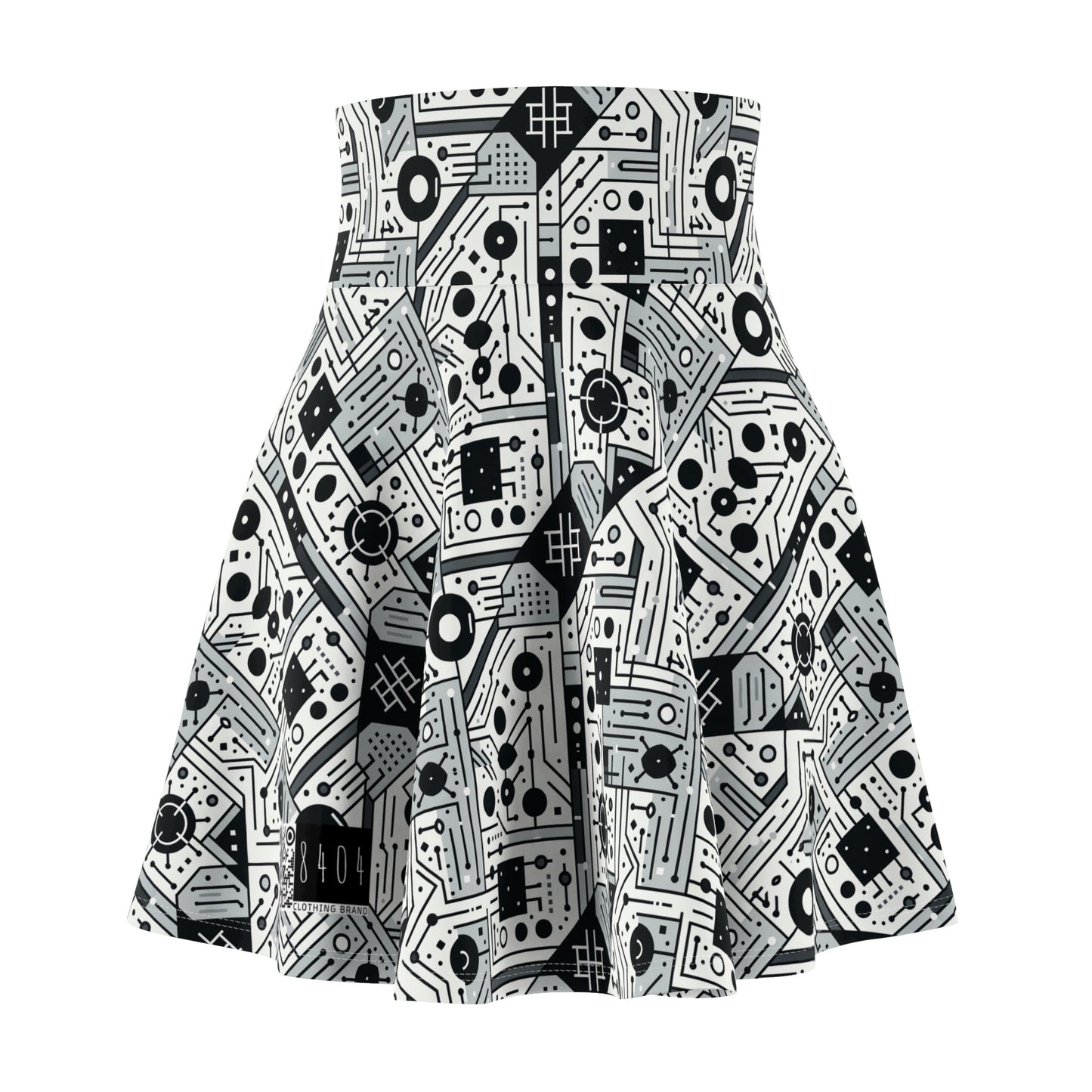 Digital Minimalism Minimalist Tech Women's Skater Skirt - 8404 Design-48