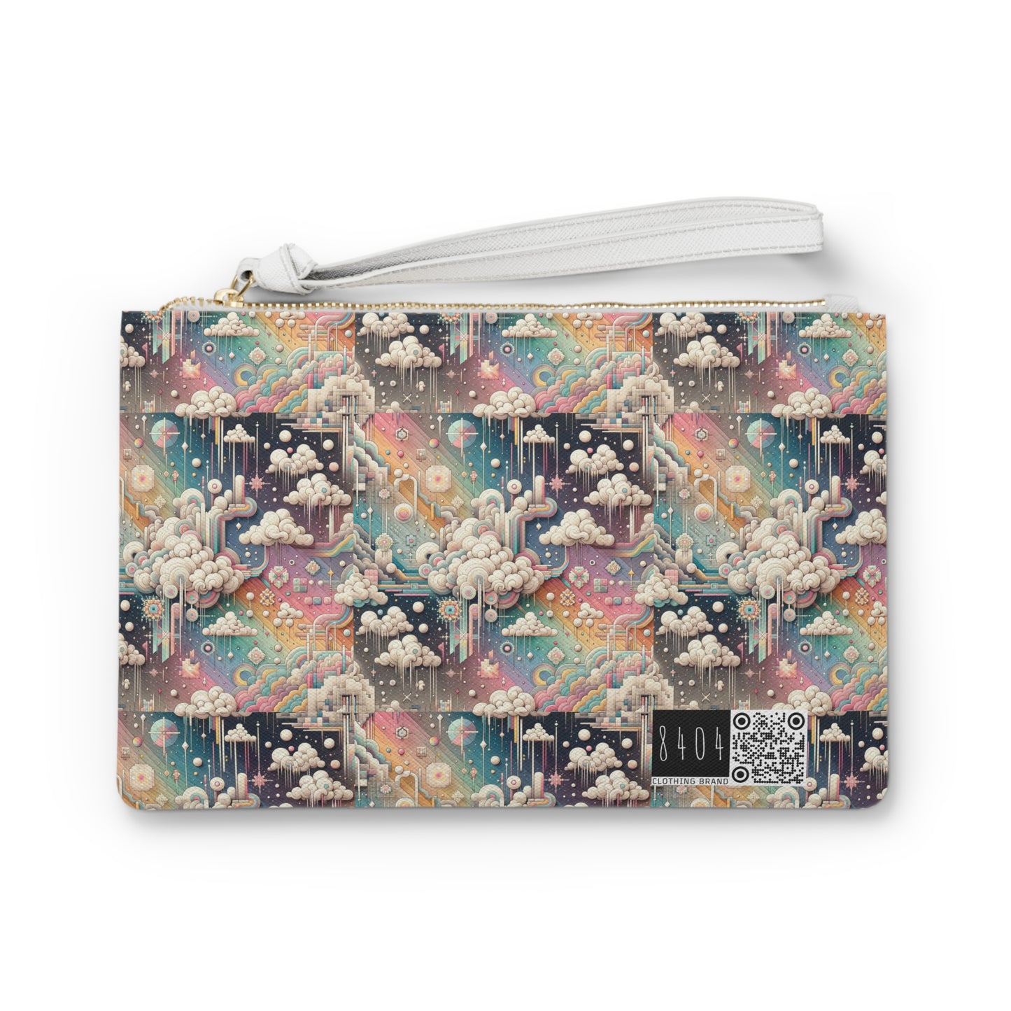 Digital Dreamland Whimsical and Nostalgic Streetwear With a Digital Twist Clutch Bag - 8404 Design-52