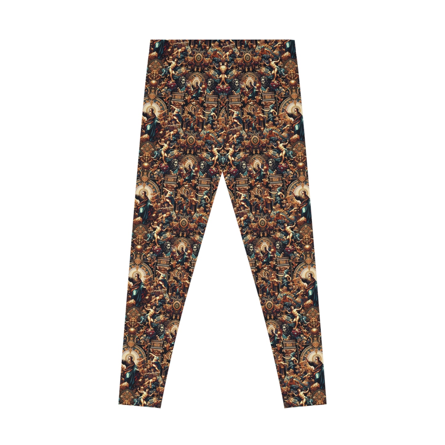 Digital Renaissance Luxurious Streetwear Inspired By Classical Art With a Modern Twist Stretch Leggings - 8404 Design-64