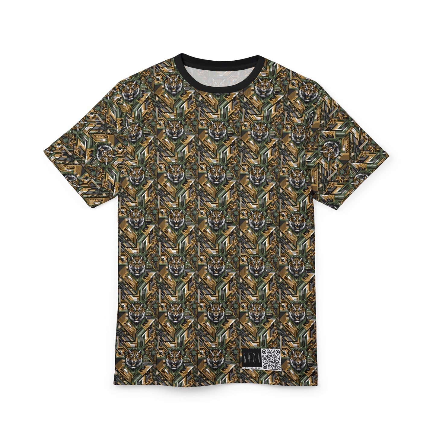 Neo-Camo Fusion Tech-Forward Streetwear Unisex Cut & Sew Tee - 8404 Design-58