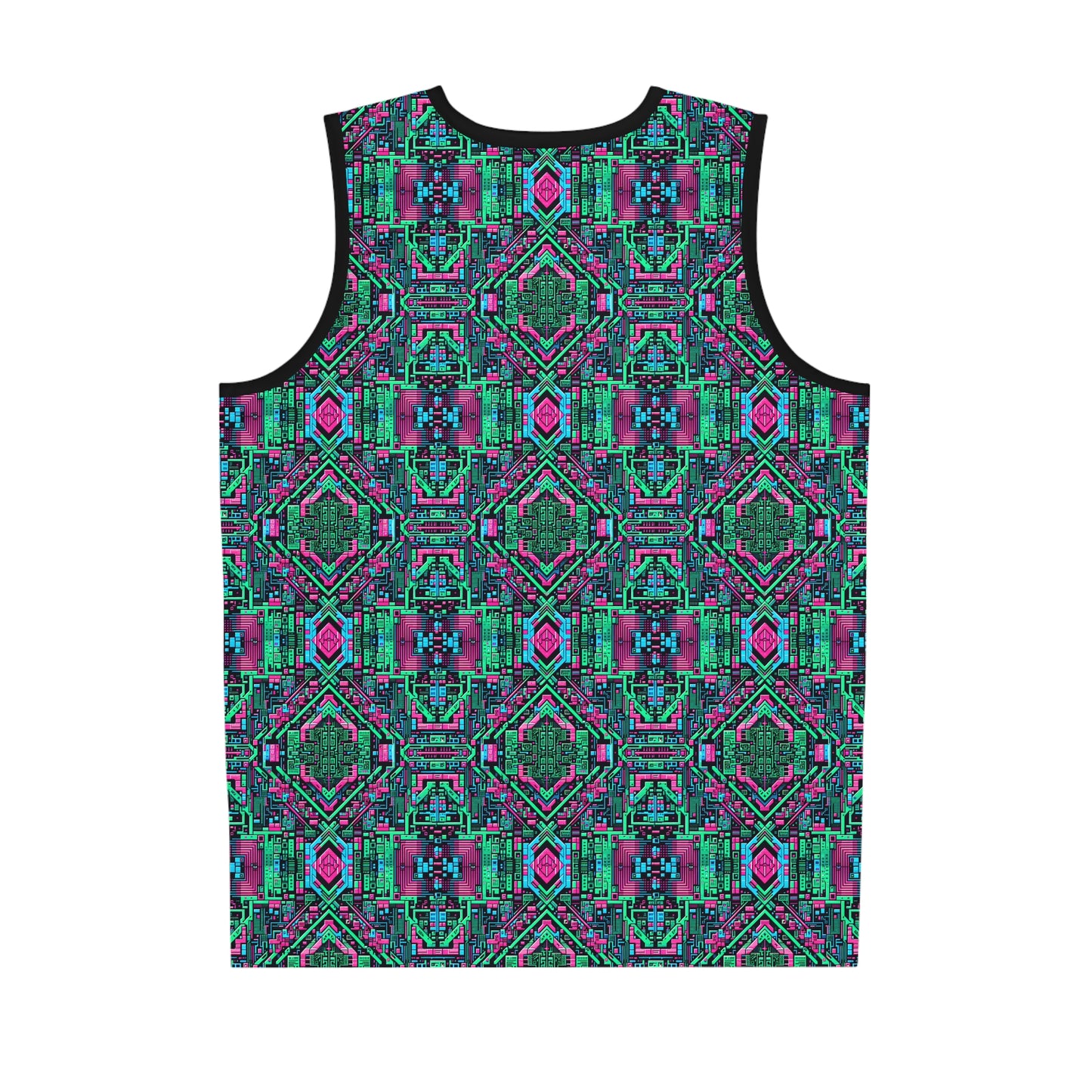 Digital Glitch Vibes Tech-Inspired Streetwear Basketball Jersey - 8404 Design-71