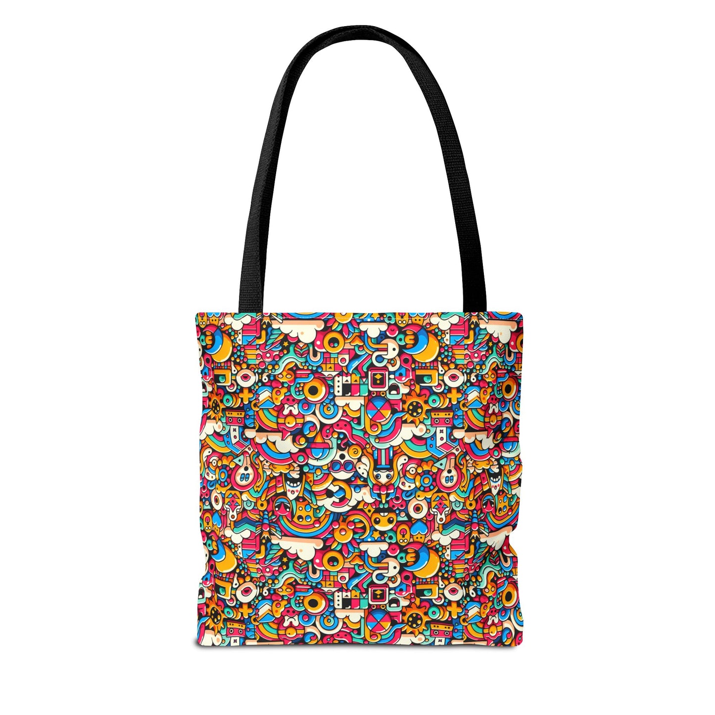 Neon Pop Playful Pop Culture Mashup Tote Bag - 8404 Design-62